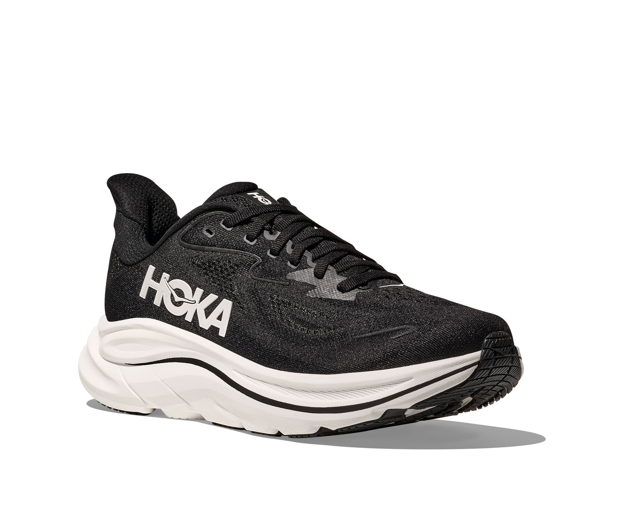 HOKA Men's Clifton 10 - BLACK / WHITE