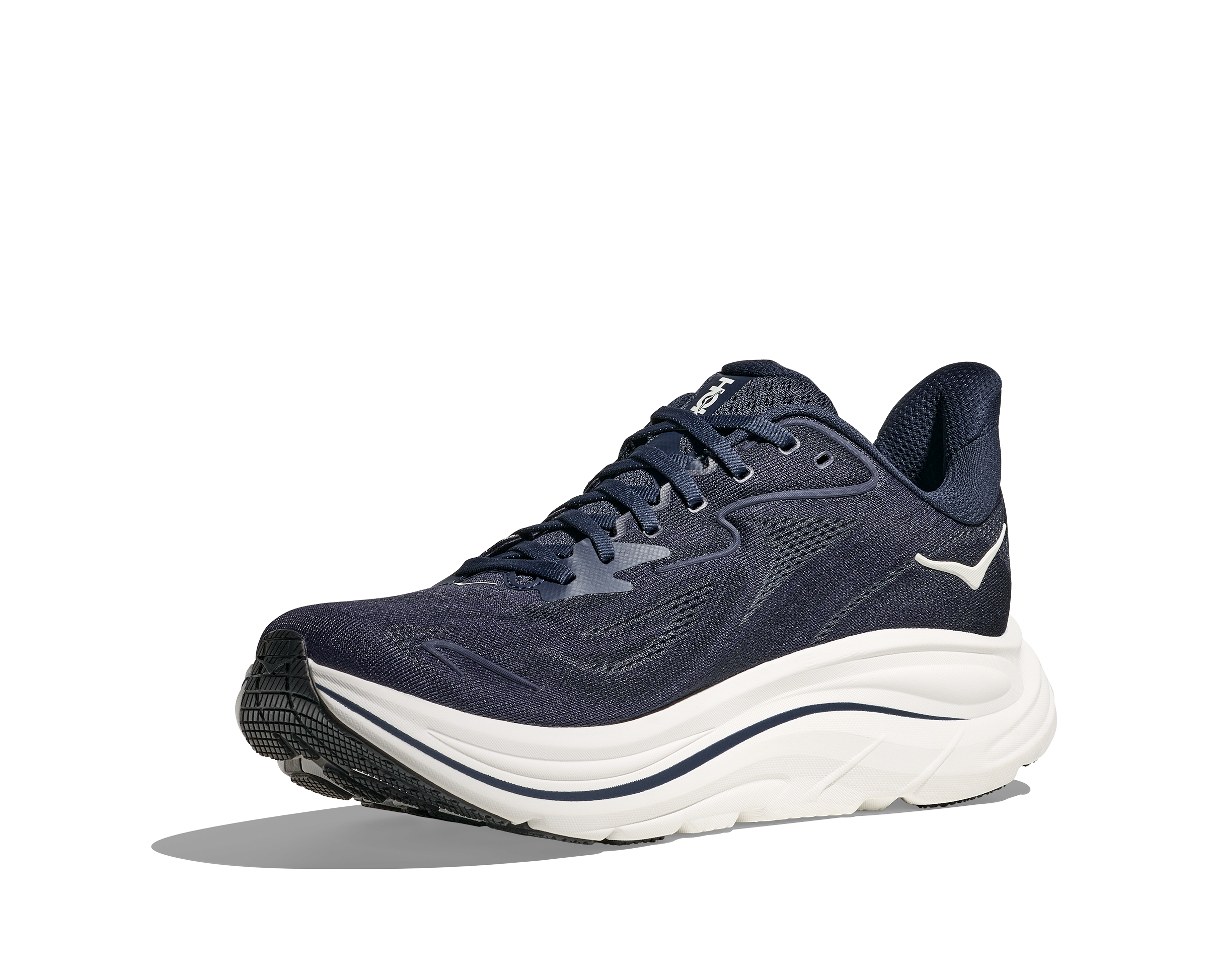 HOKA Men's Clifton 10 - NAVY / WHITE (Wide)