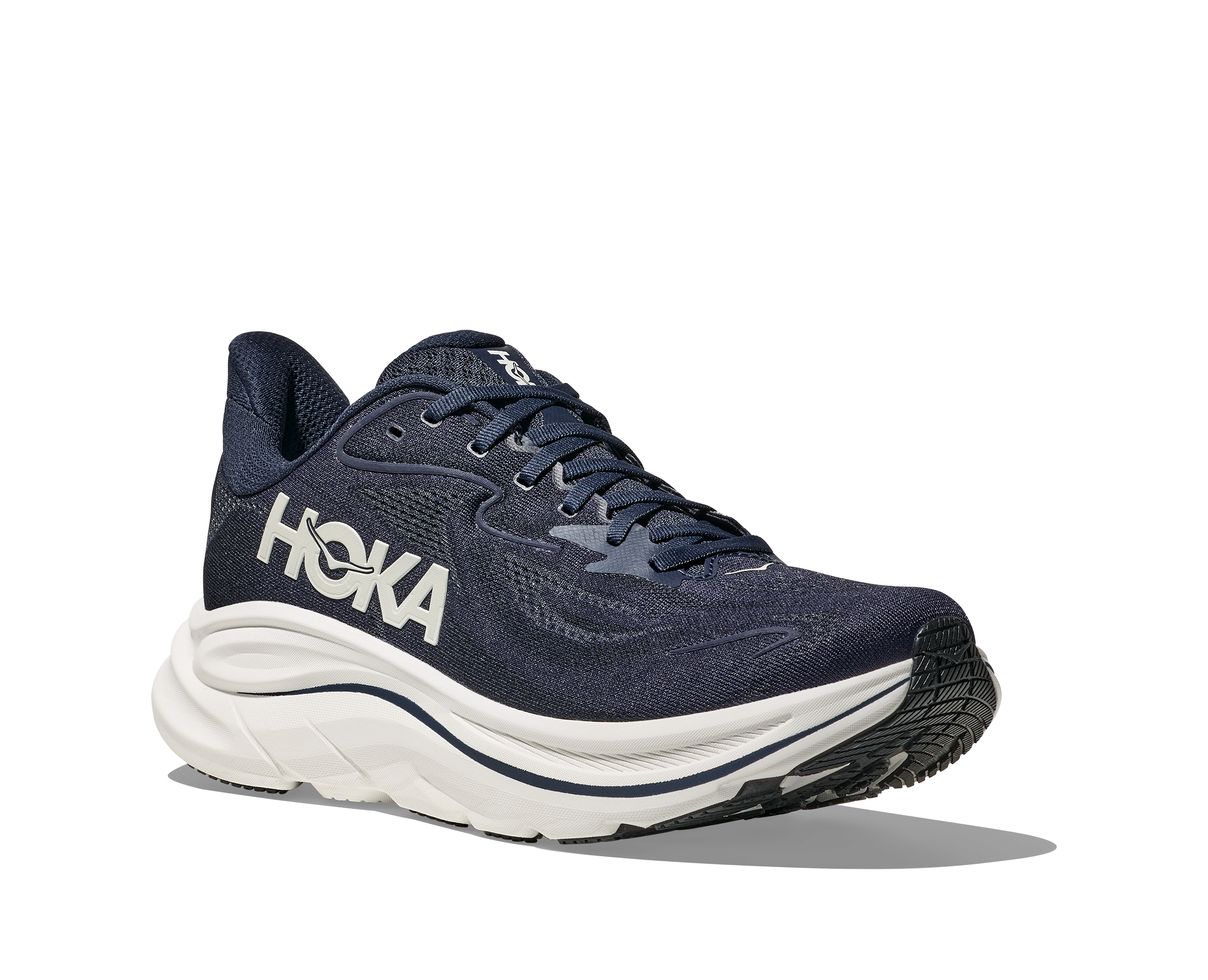 HOKA Men's Clifton 10 - NAVY / WHITE (Wide)