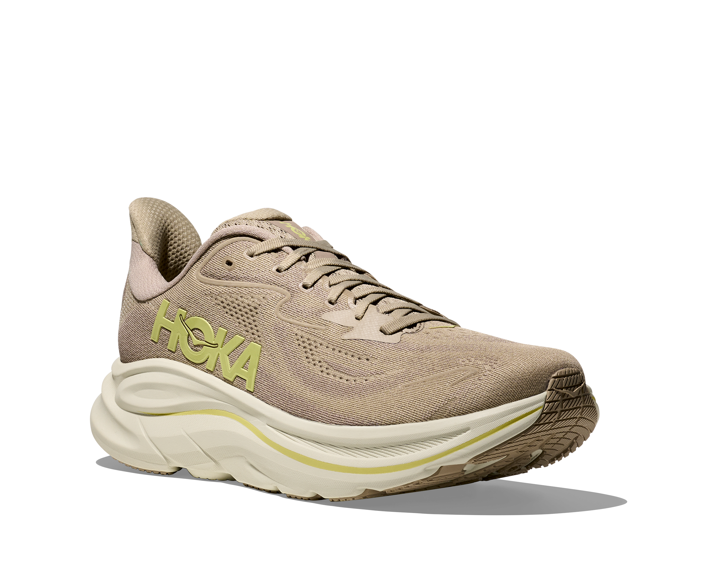 HOKA Men's Clifton 10 - RAW LINEN / STONE (Wide)