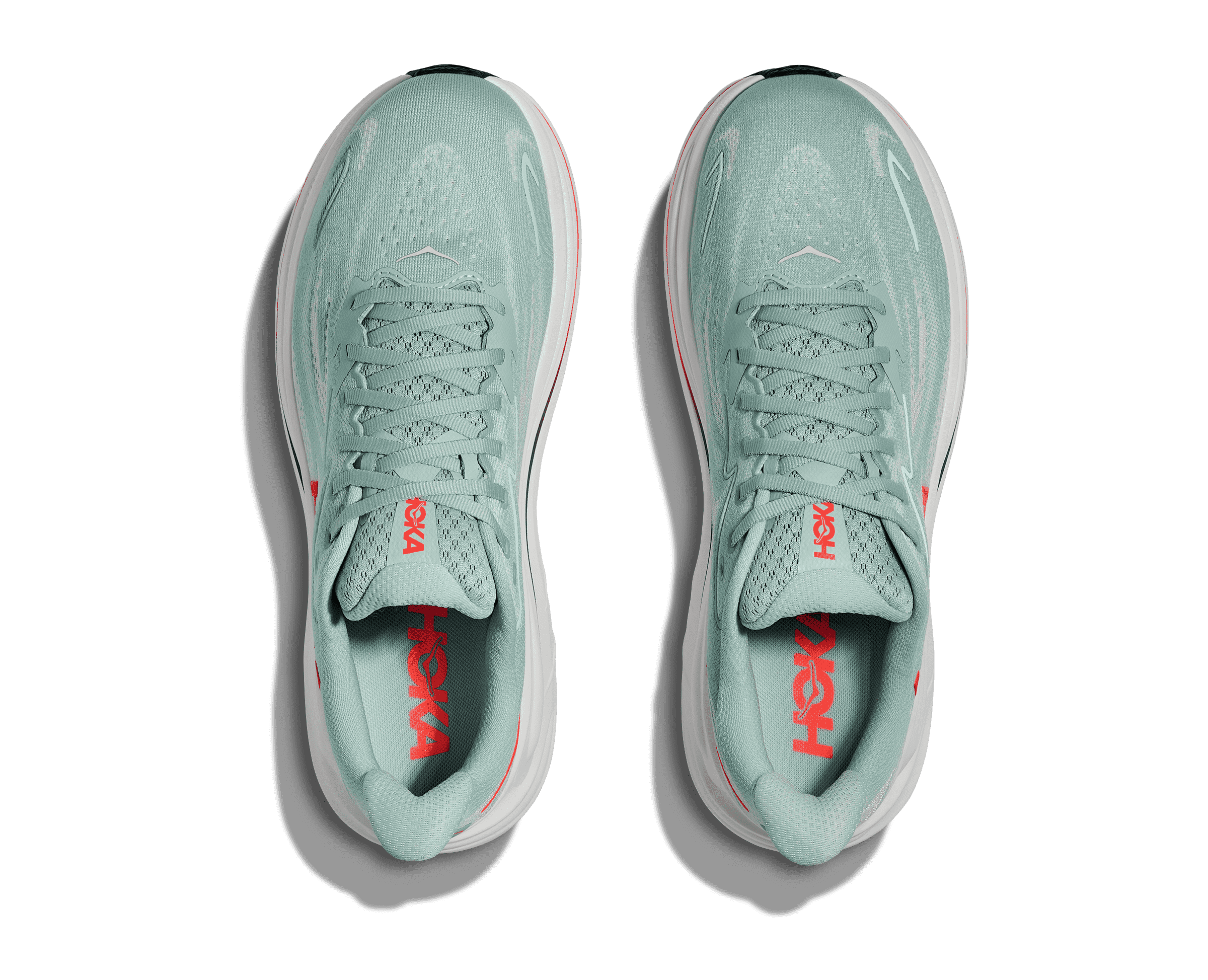 HOKA Men's Clifton 10 - SAGE / NEON FLAME