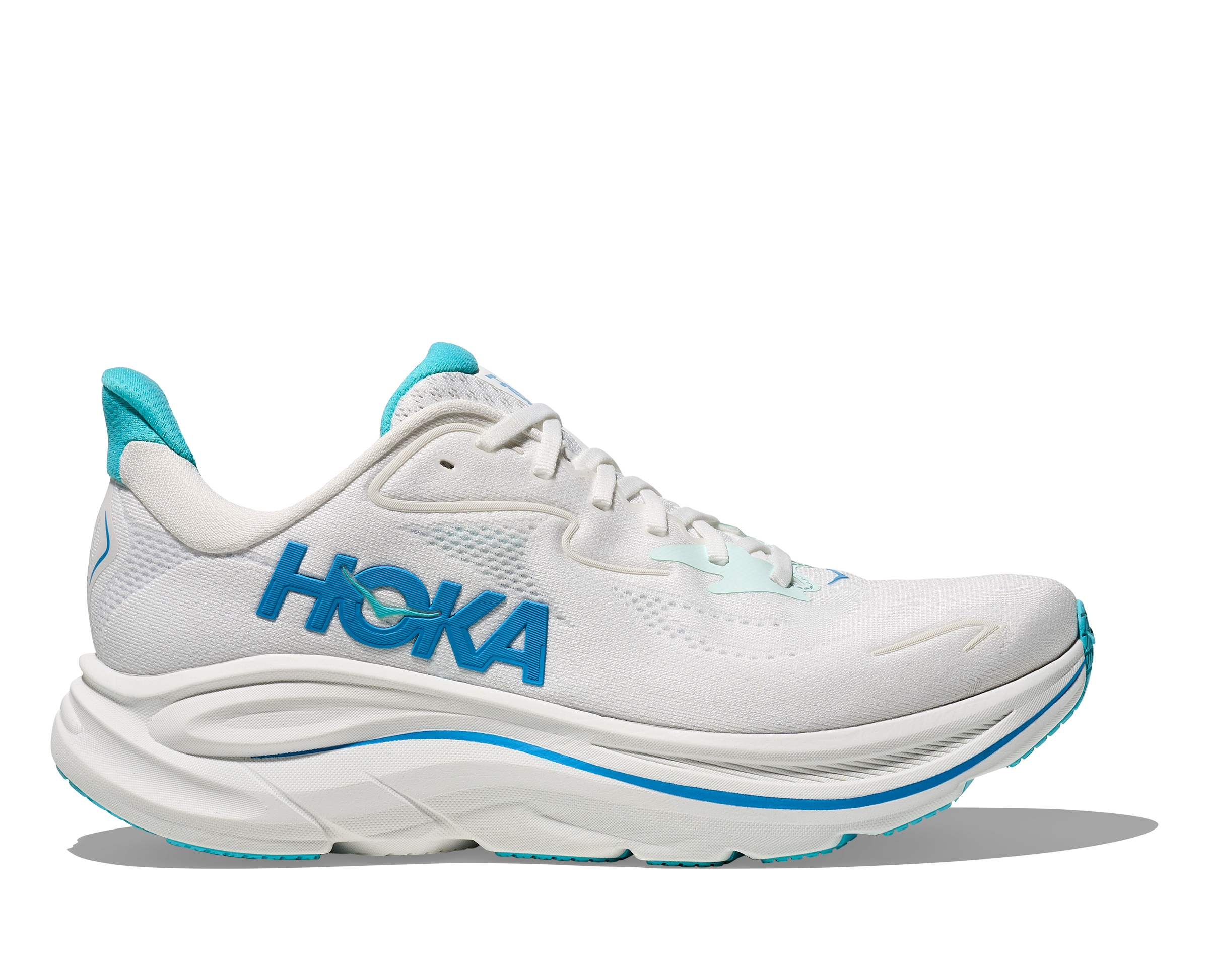 HOKA Men's Clifton 10 - WHITE / SKYWARD BLUE