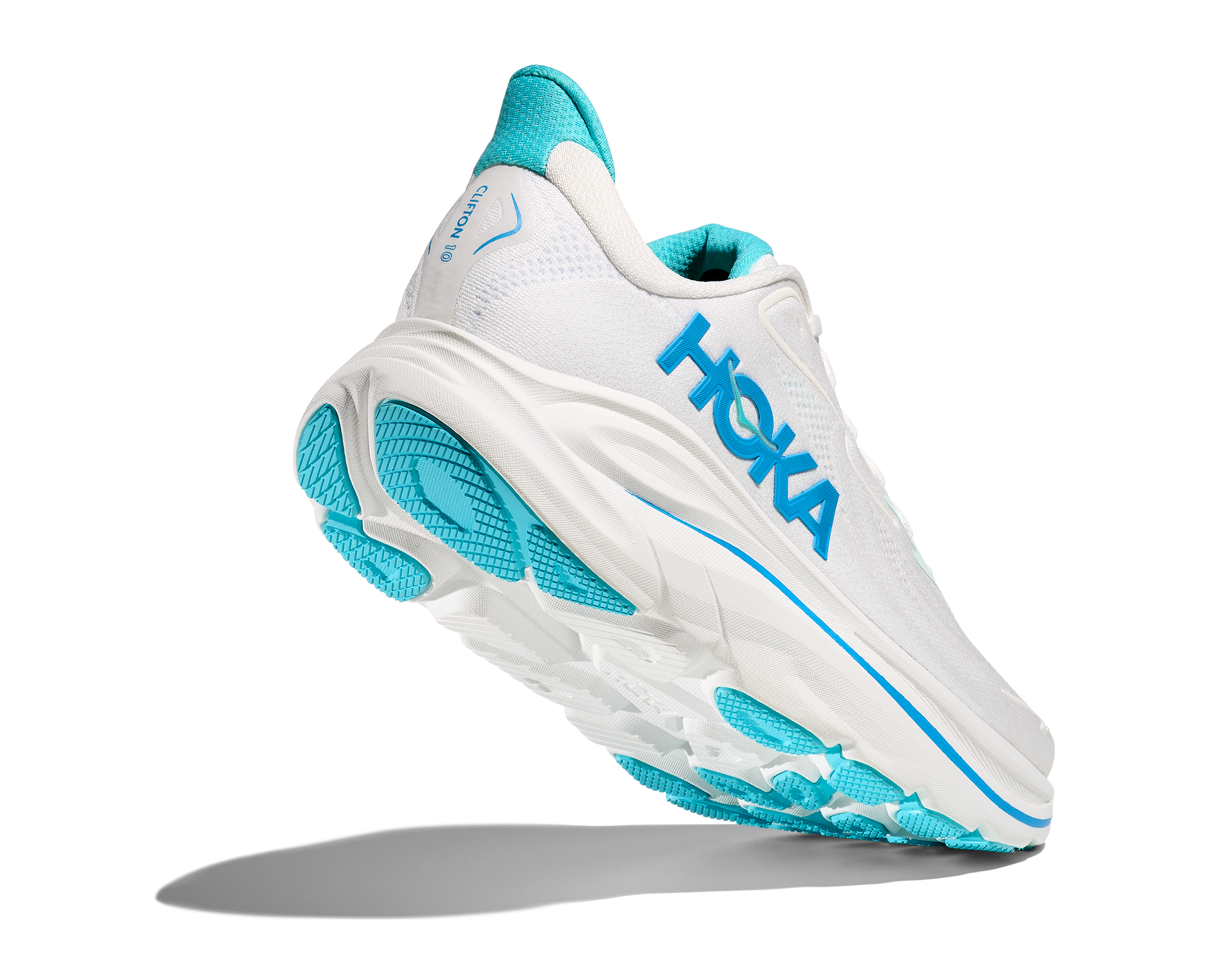 HOKA Men's Clifton 10 - WHITE / SKYWARD BLUE