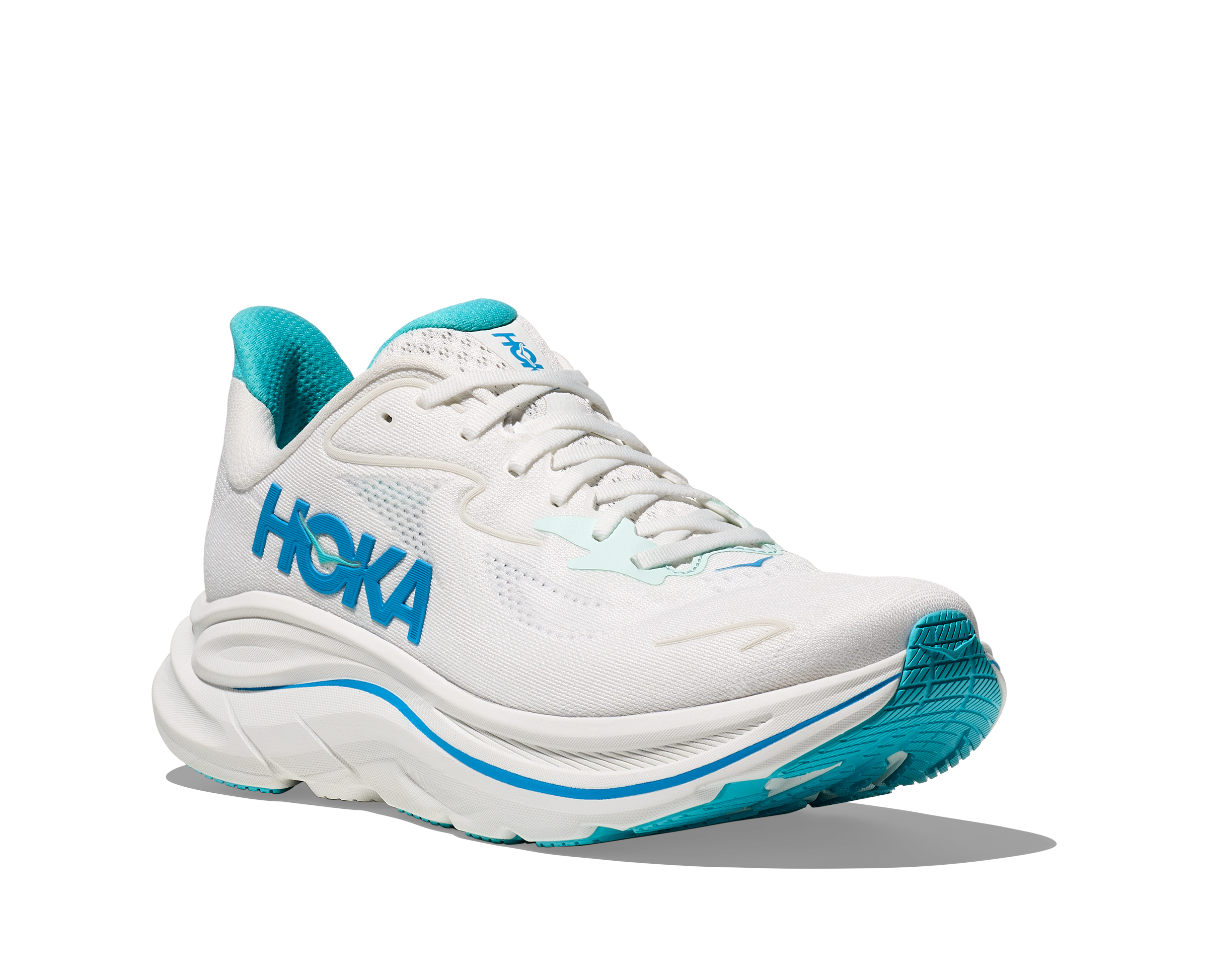 HOKA Men's Clifton 10 - WHITE / SKYWARD BLUE