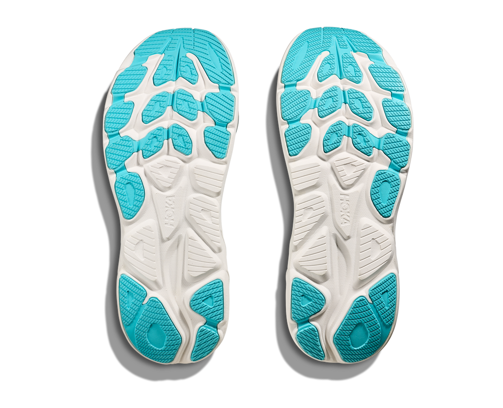 HOKA Men's Clifton 10 - WHITE / SKYWARD BLUE (Wide)