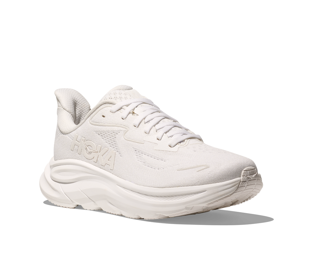 HOKA Men's Clifton 10 - WHITE / WHITE (Wide)