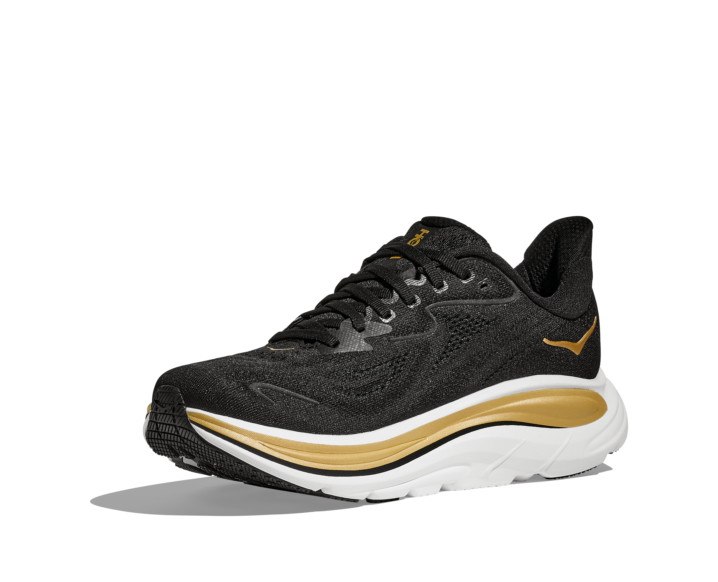 HOKA Women's Clifton 10 - BLACK / GOLD