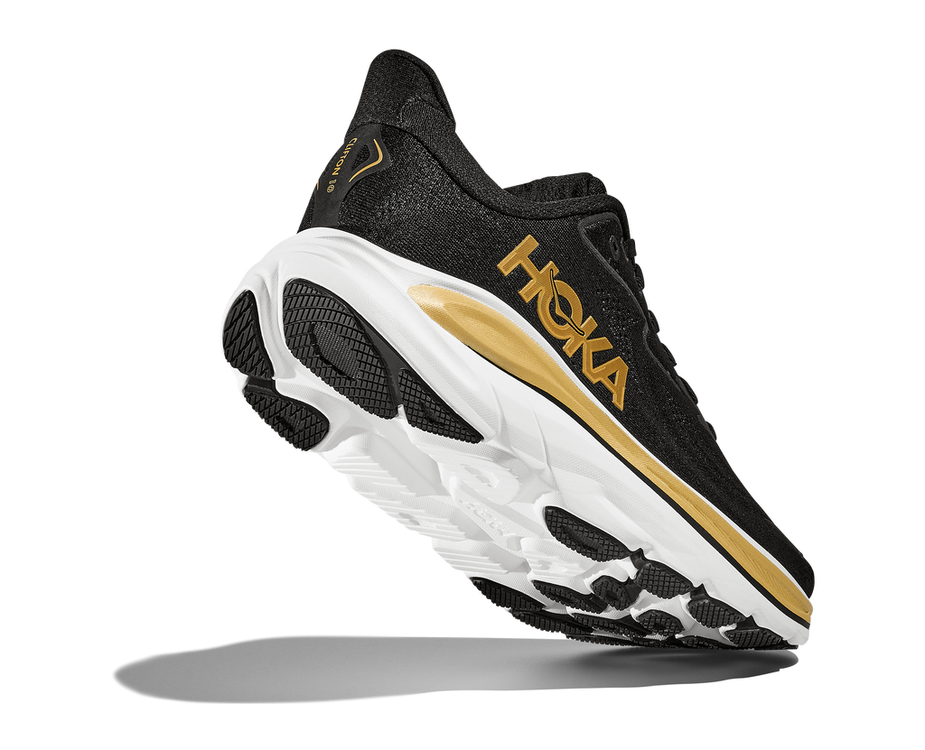 HOKA Women's Clifton 10 - BLACK / GOLD