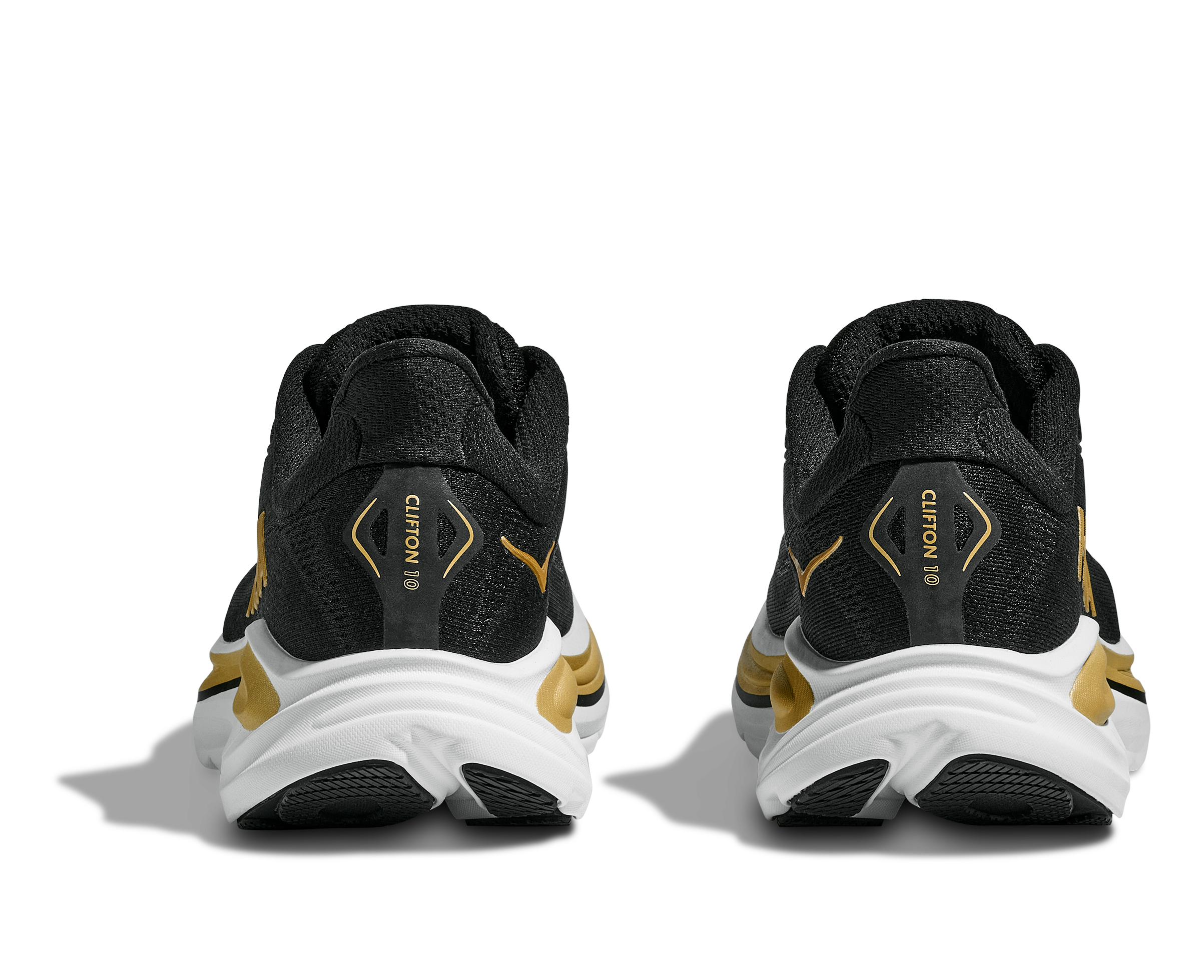 HOKA Women's Clifton 10 - BLACK / GOLD