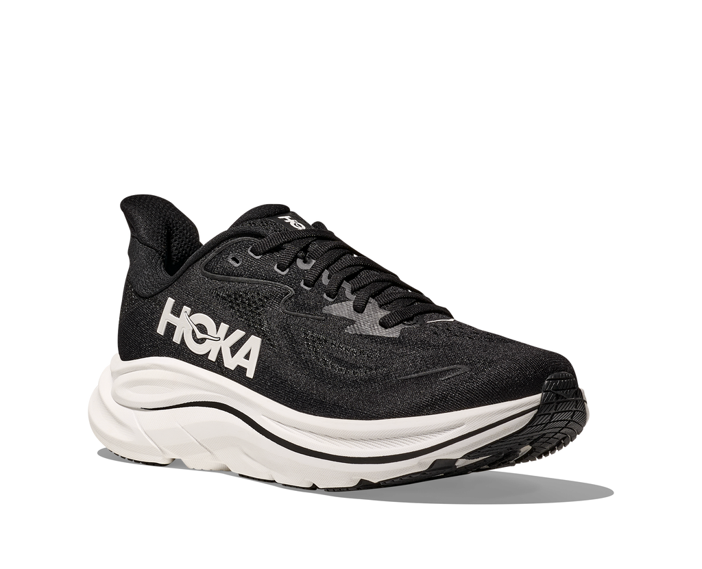 HOKA Women's Clifton 10 - BLACK / WHITE