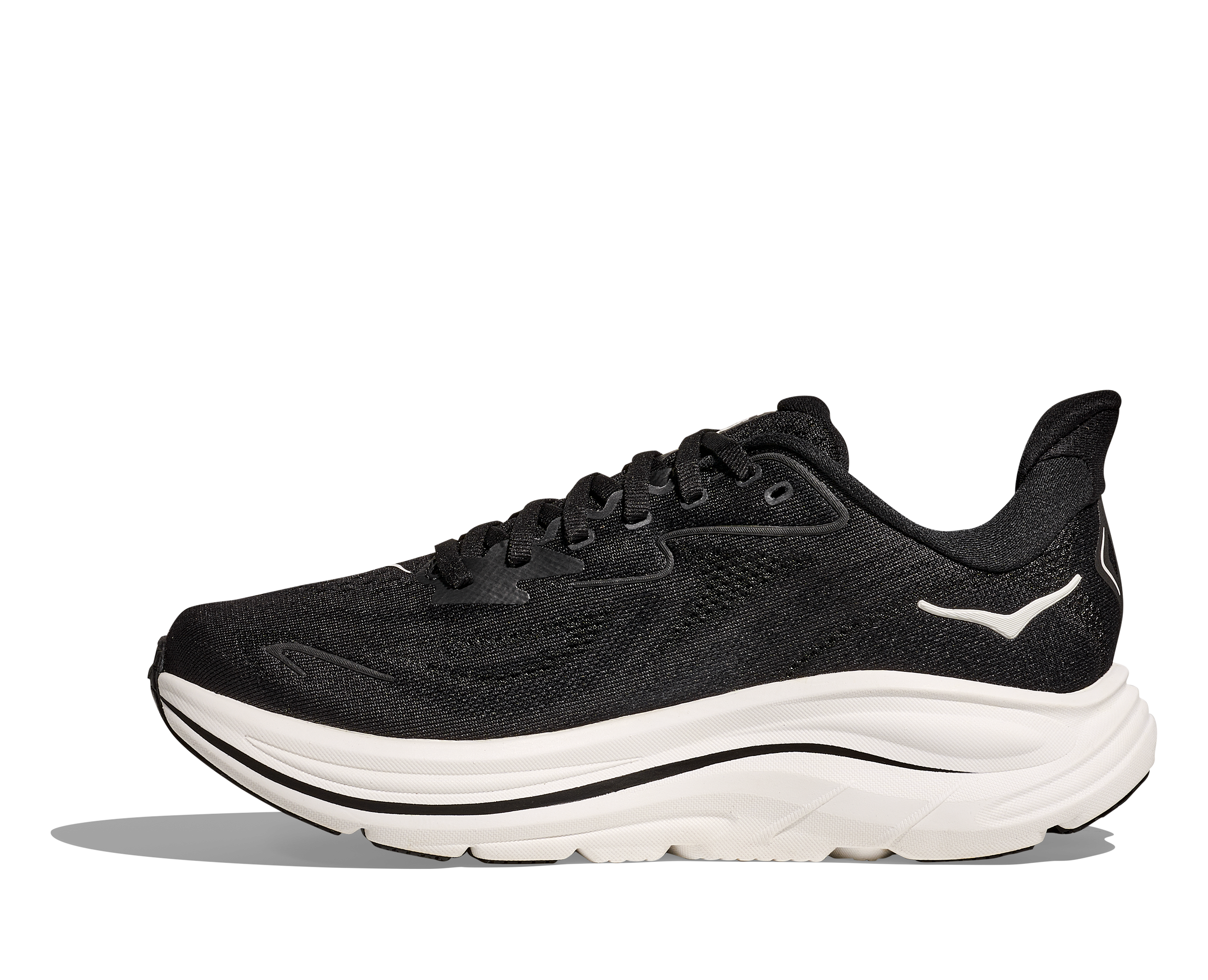 HOKA Women's Clifton 10 - BLACK / WHITE (Wide)