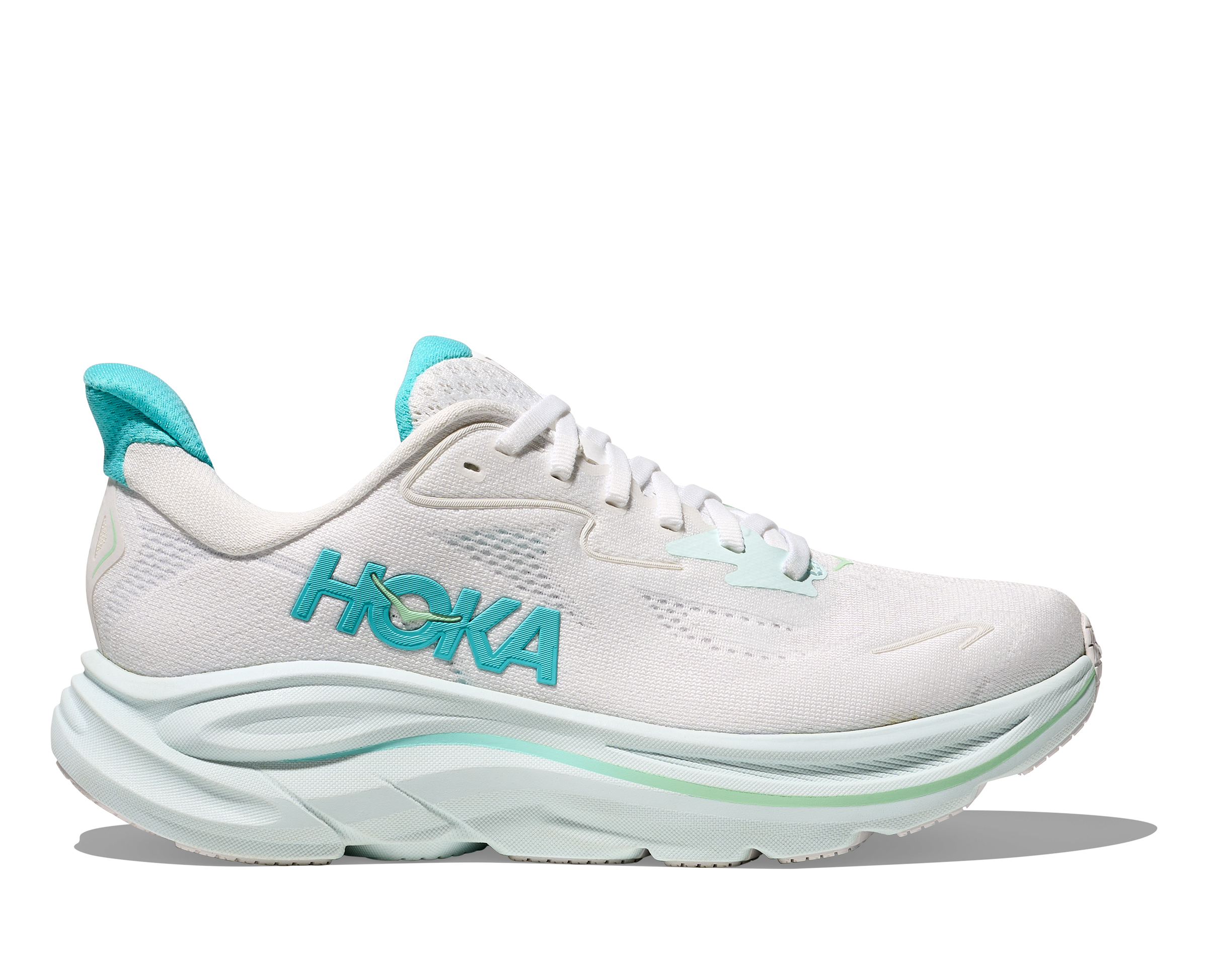 HOKA Women's Clifton 10 - WHITE / CIELO BLUE