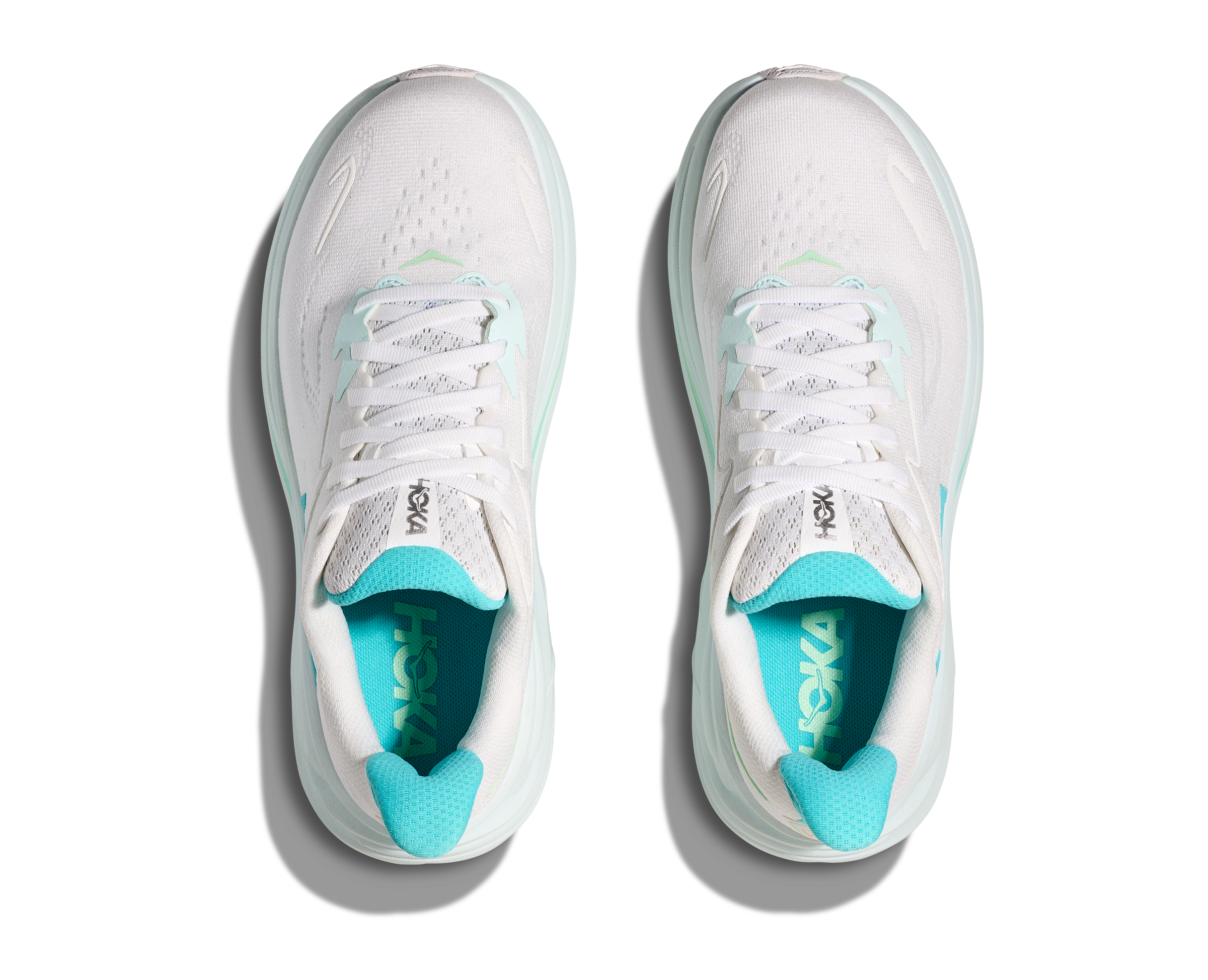HOKA Women's Clifton 10 - WHITE / CIELO BLUE