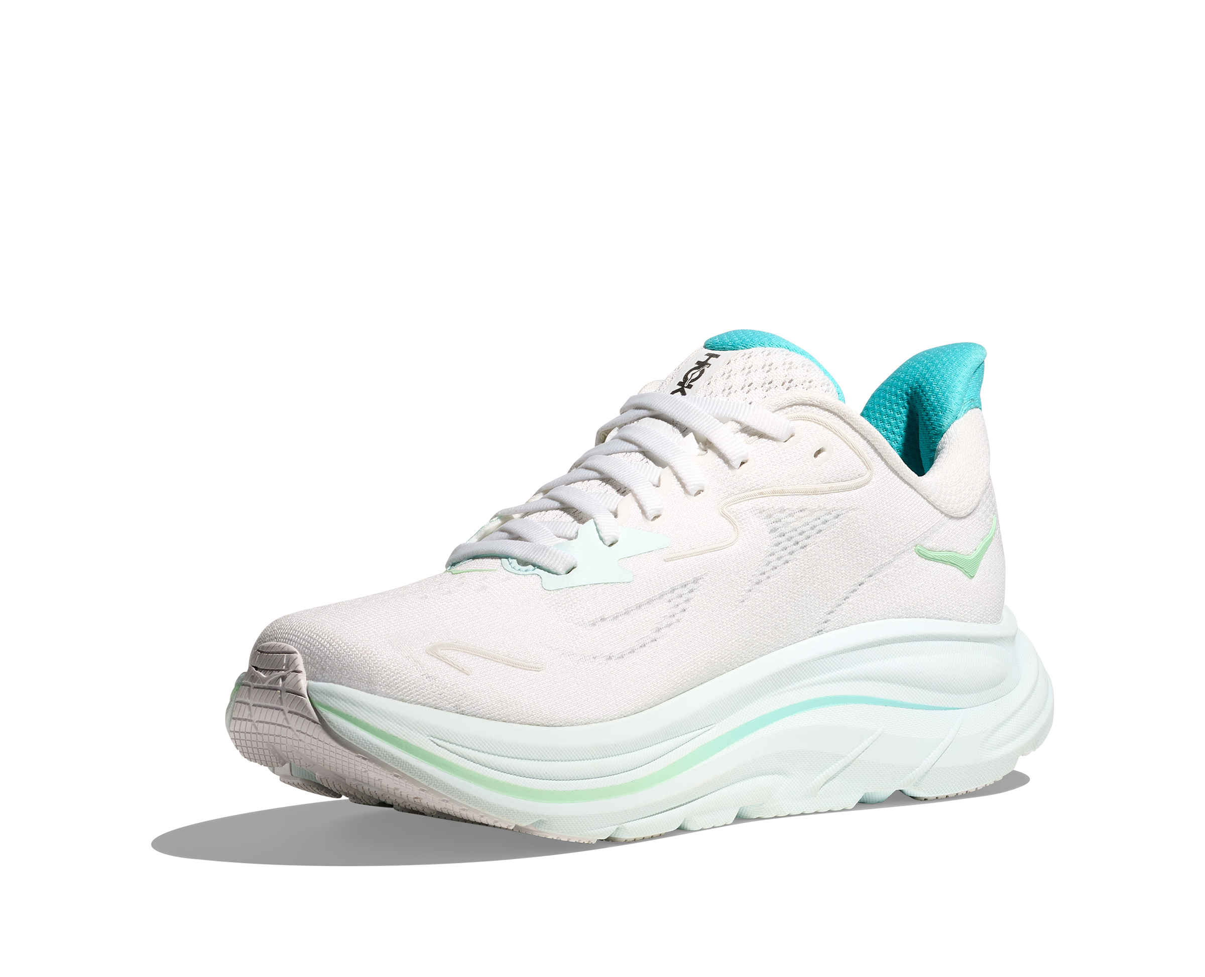 HOKA Women's Clifton 10 - WHITE / CIELO BLUE