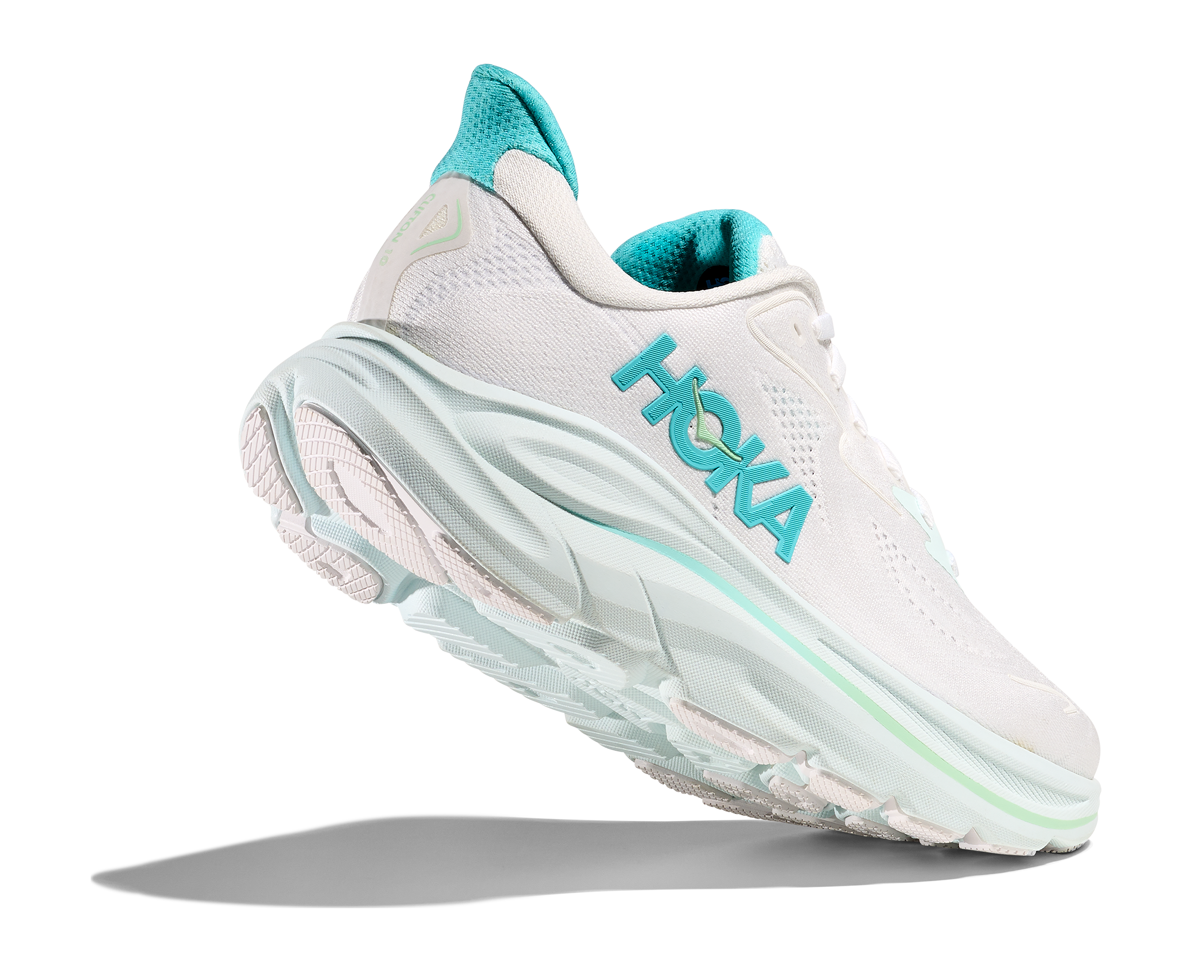 HOKA Women's Clifton 10 - WHITE / CIELO BLUE