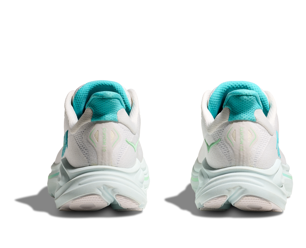 HOKA Women's Clifton 10 - WHITE / CIELO BLUE
