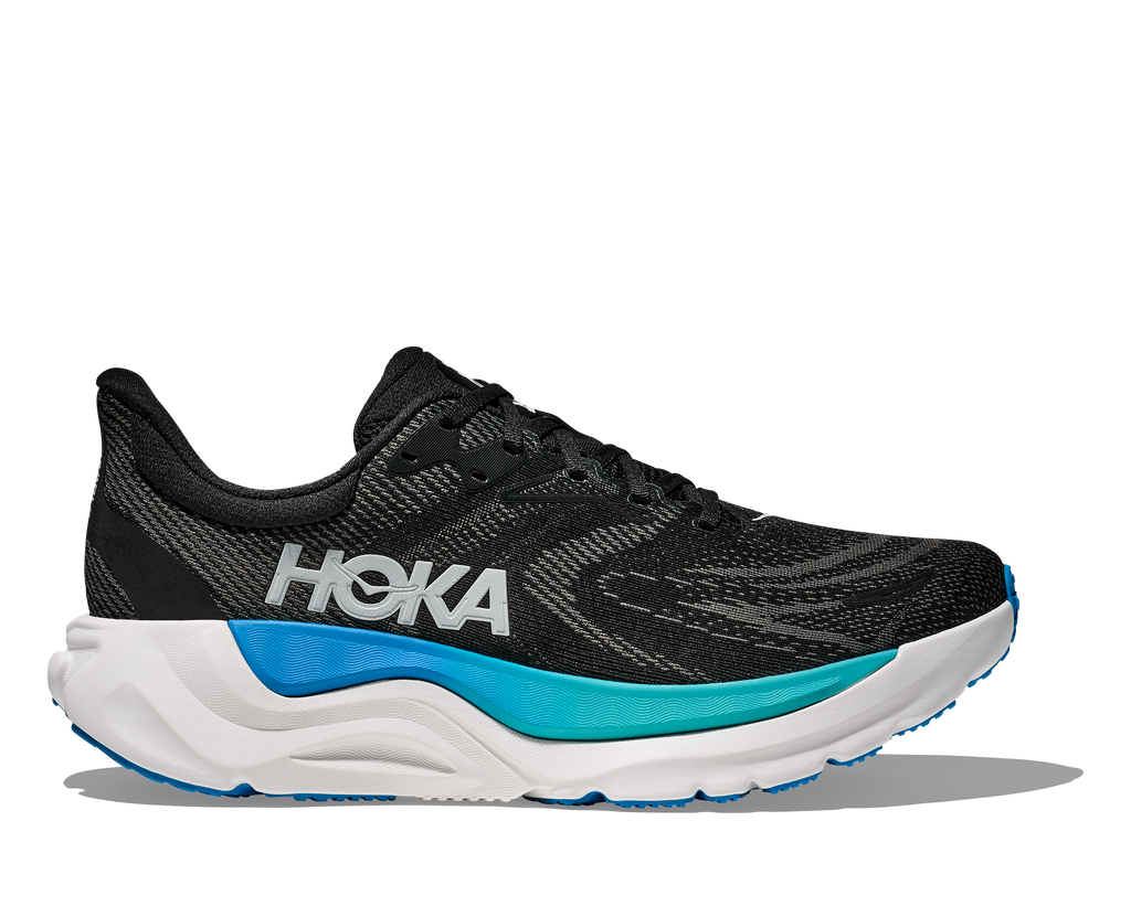 HOKA Men's Arahi 8 - BLACK / SKYWARD BLUE (Wide)