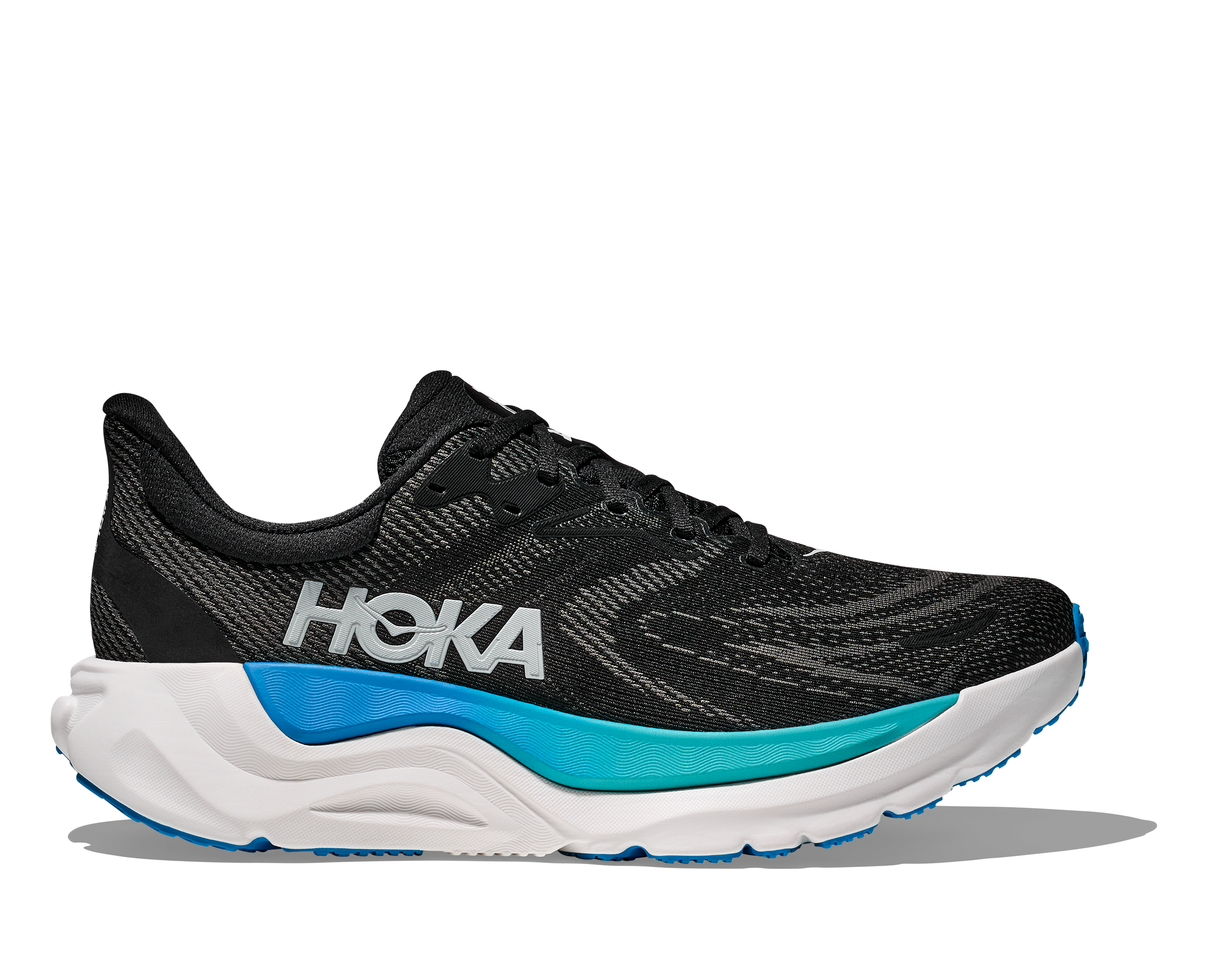 HOKA Men's Arahi 8 - BLACK / SKYWARD BLUE (Wide)