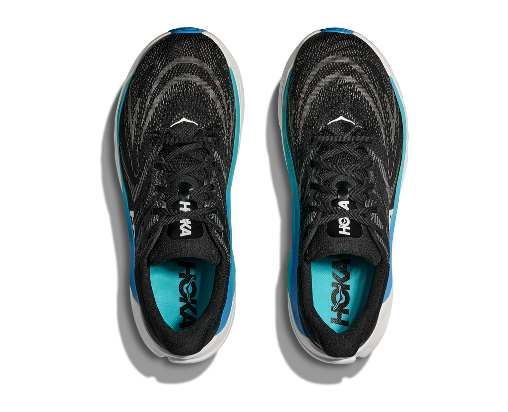 HOKA Men's Arahi 8 - BLACK / SKYWARD BLUE