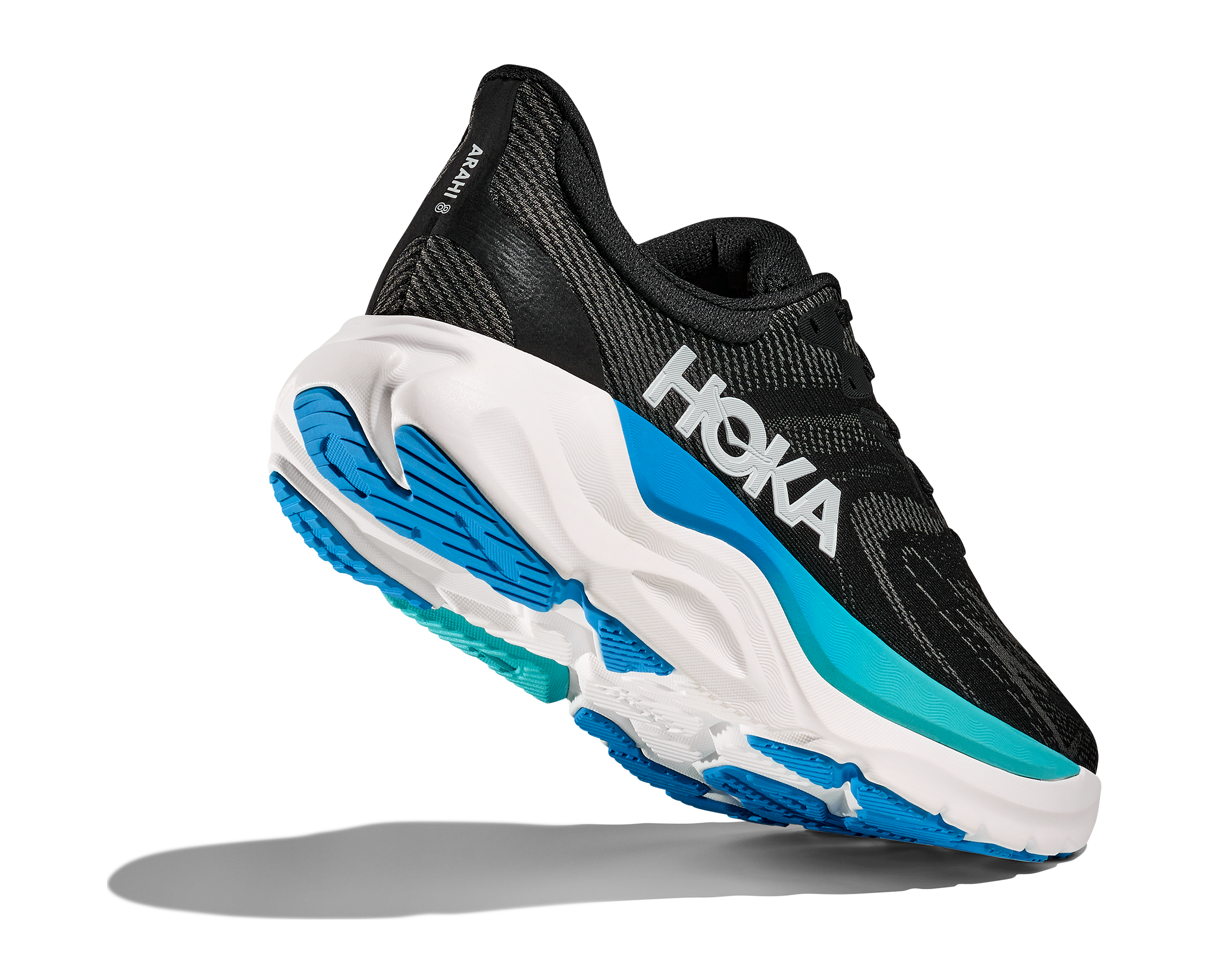 HOKA Men's Arahi 8 - BLACK / SKYWARD BLUE