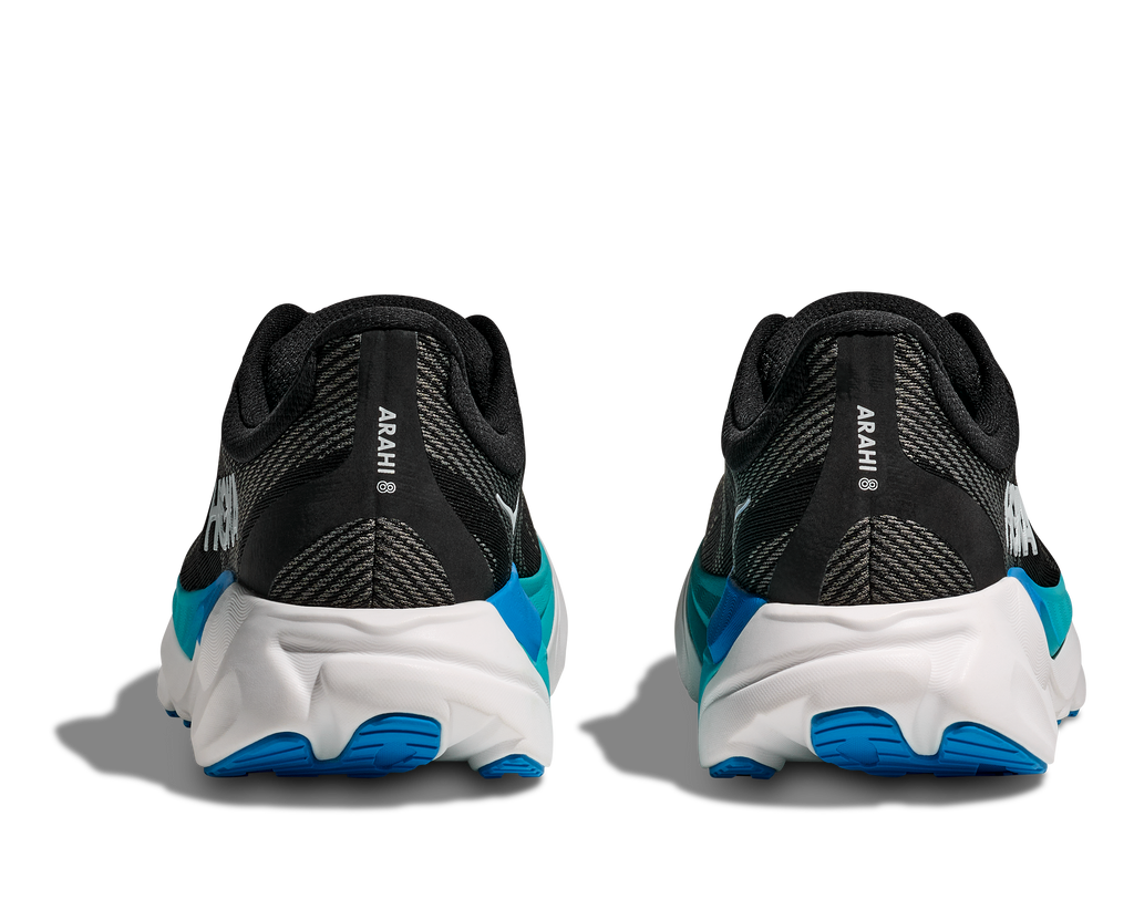 HOKA Men's Arahi 8 - BLACK / SKYWARD BLUE (Wide)