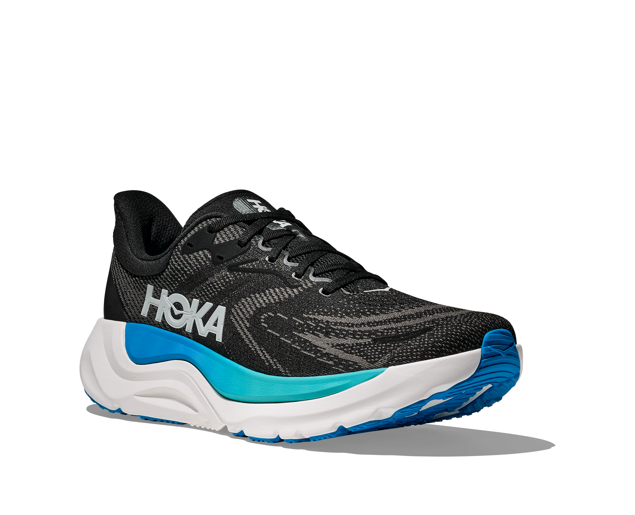 HOKA Men's Arahi 8 - BLACK / SKYWARD BLUE (Wide)