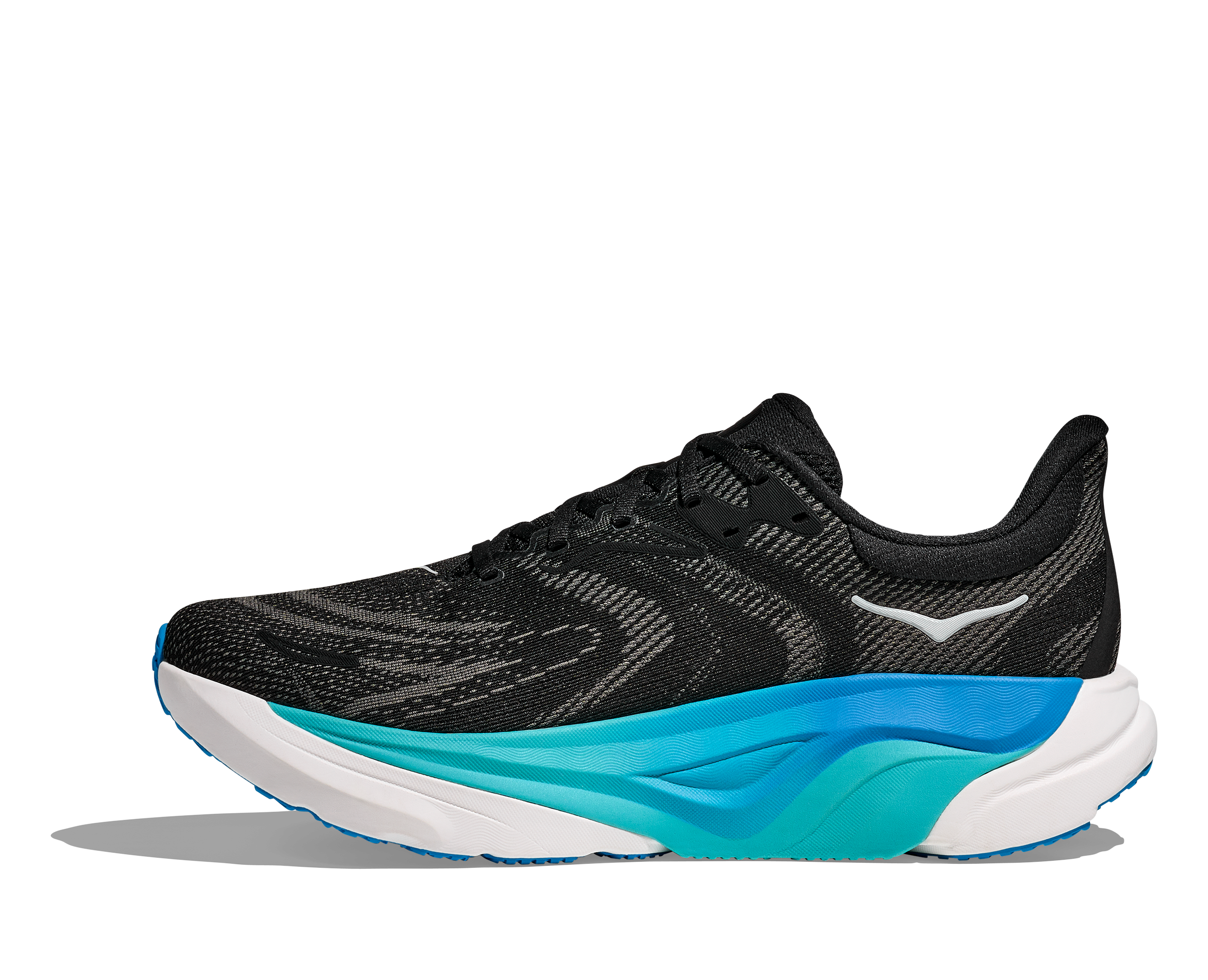 HOKA Men's Arahi 8 - BLACK / SKYWARD BLUE (Wide)