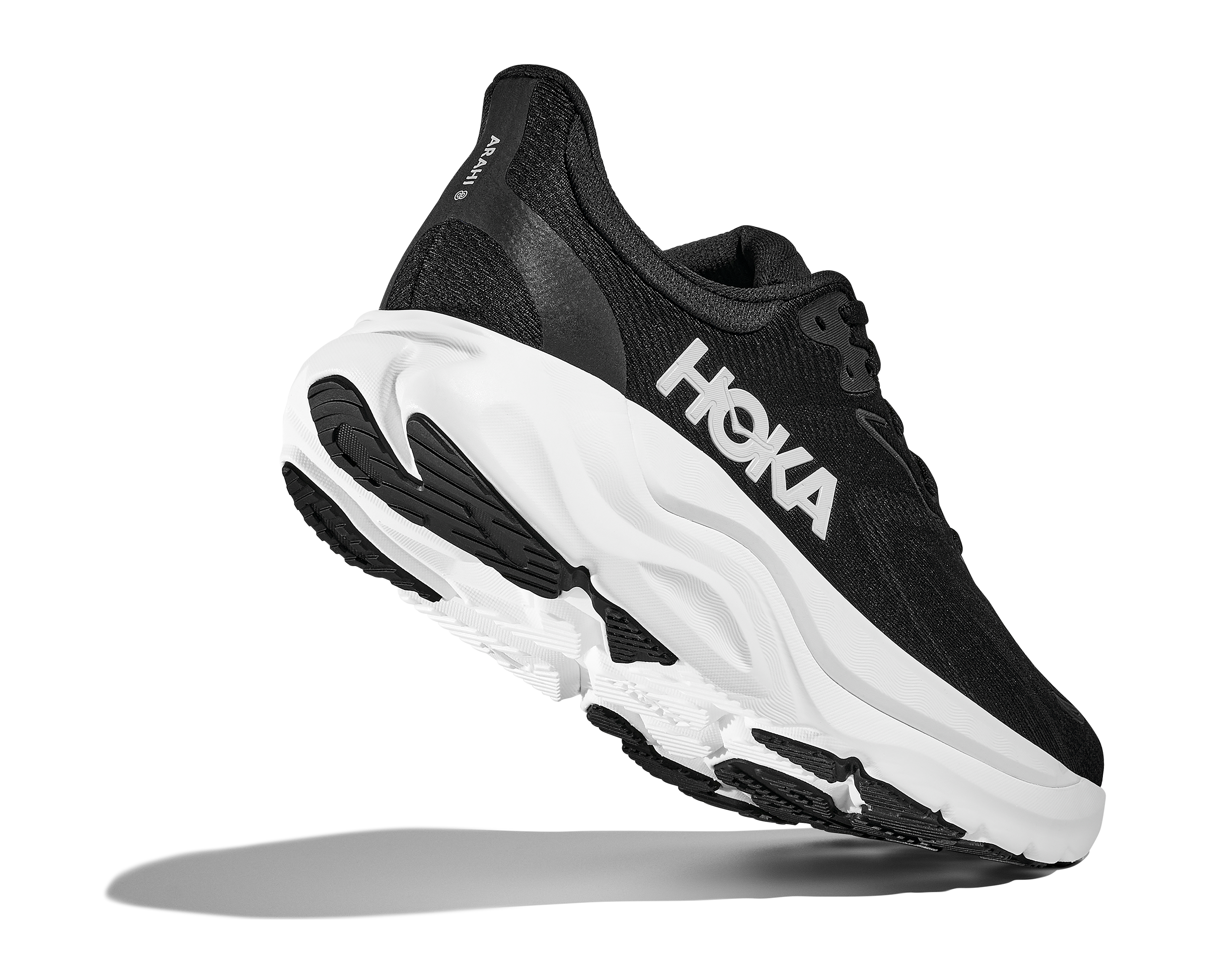 HOKA Men's Arahi 8 - BLACK / WHITE (Wide)