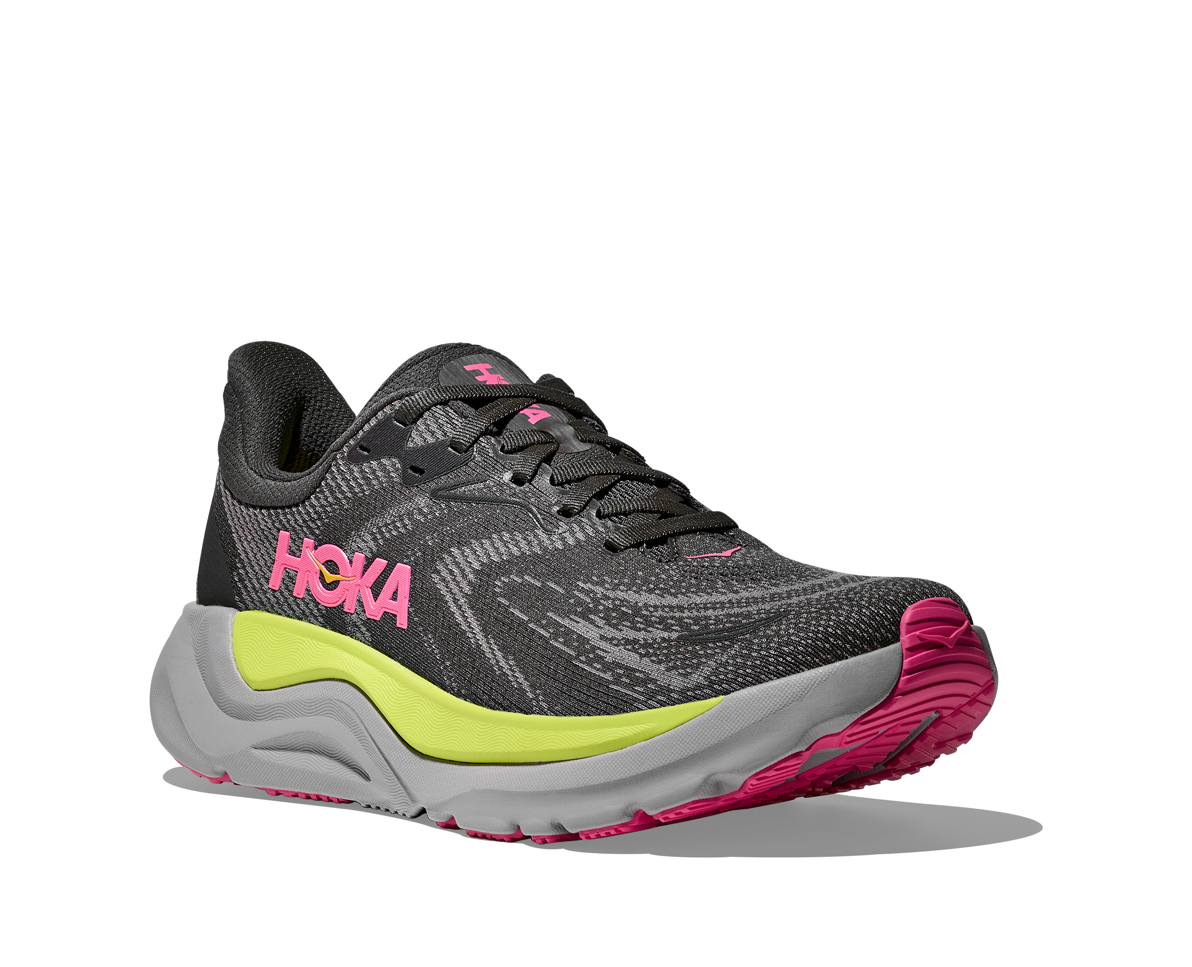 HOKA Women's Arahi 8 - CHARCOAL GREY / GREY SKIES