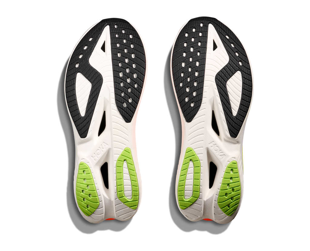 HOKA Men's Mach X 3 - WHITE / NEON TANGERINE