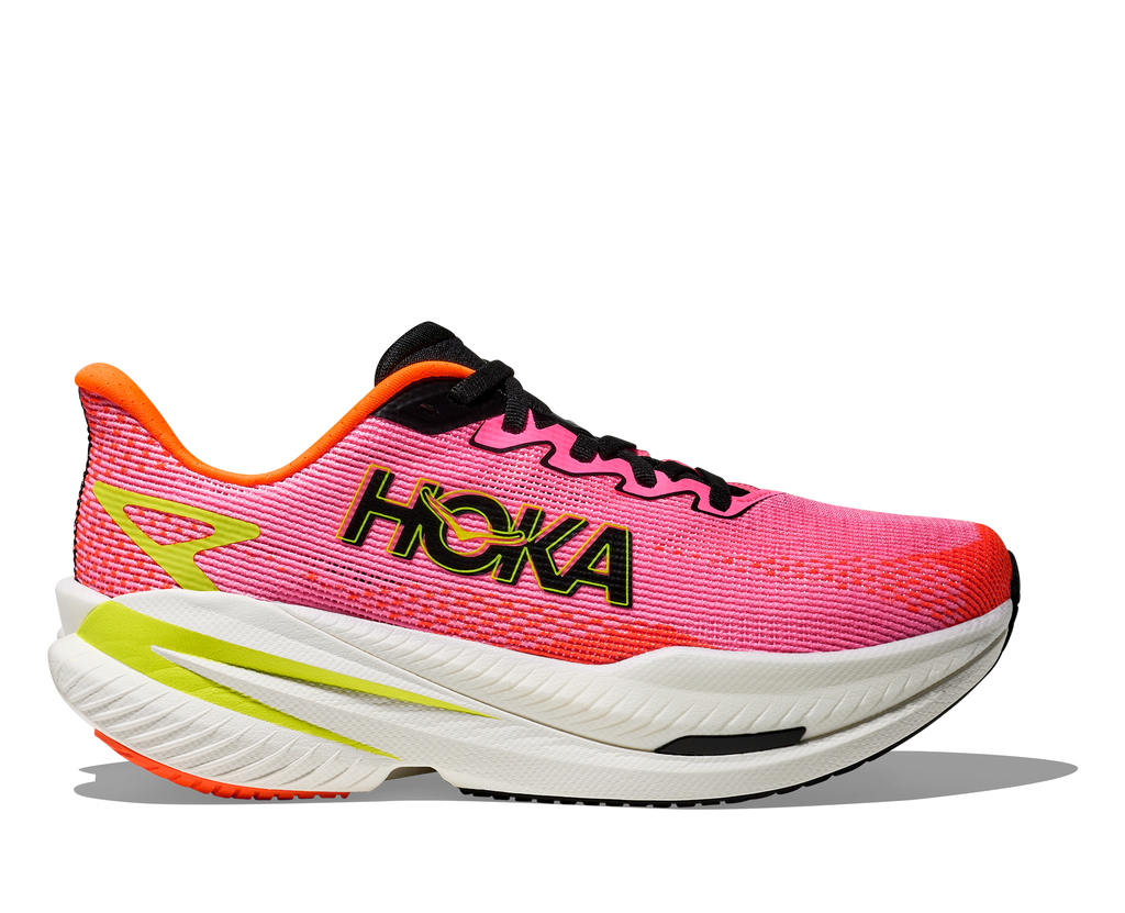 HOKA Women's Mach X 3 - NEON ROSE / NEON TANGERINE