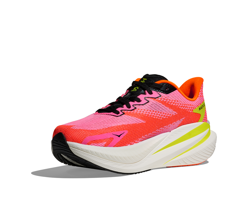 HOKA Women's Mach X 3 - NEON ROSE / NEON TANGERINE