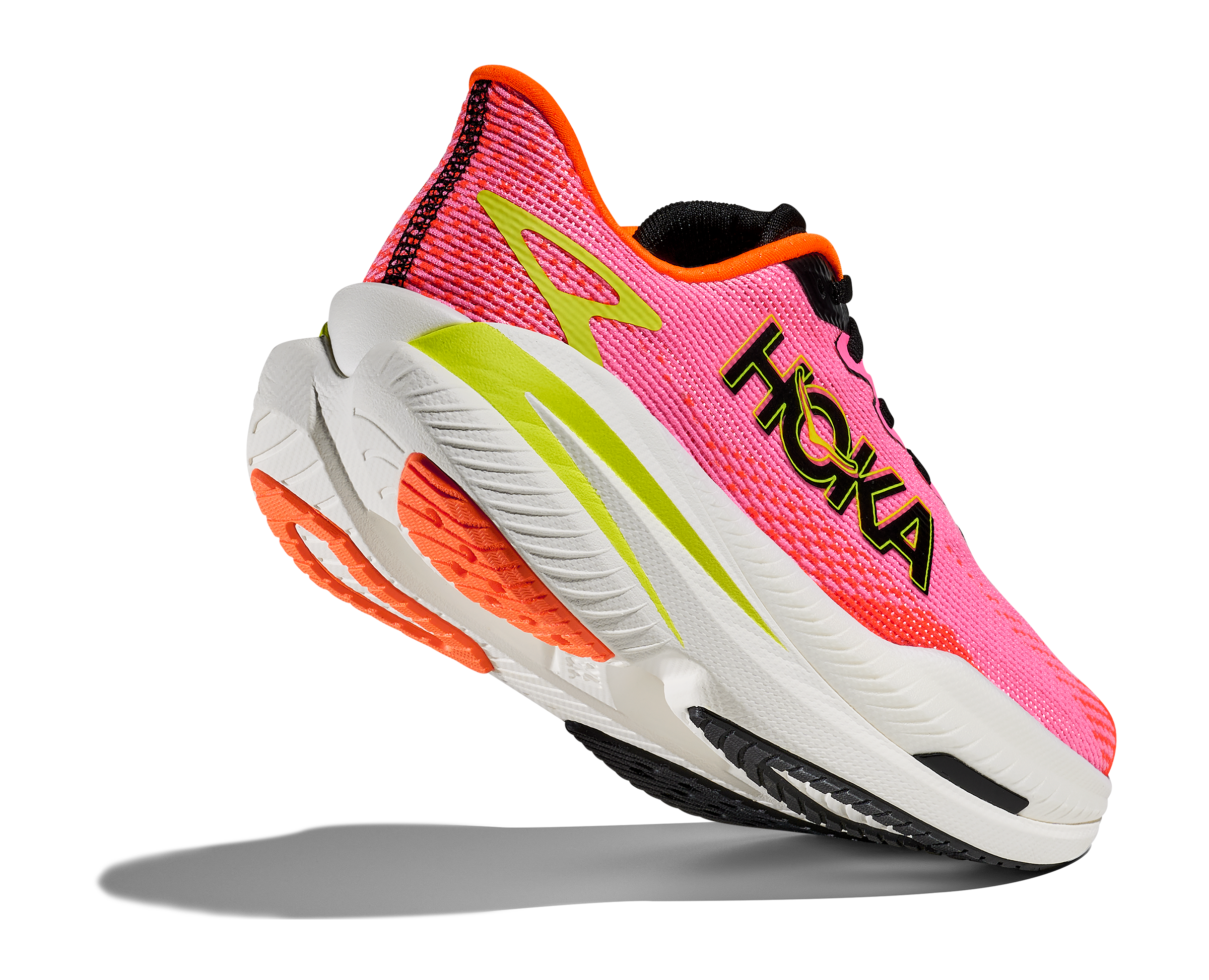 HOKA Women's Mach X 3 - NEON ROSE / NEON TANGERINE