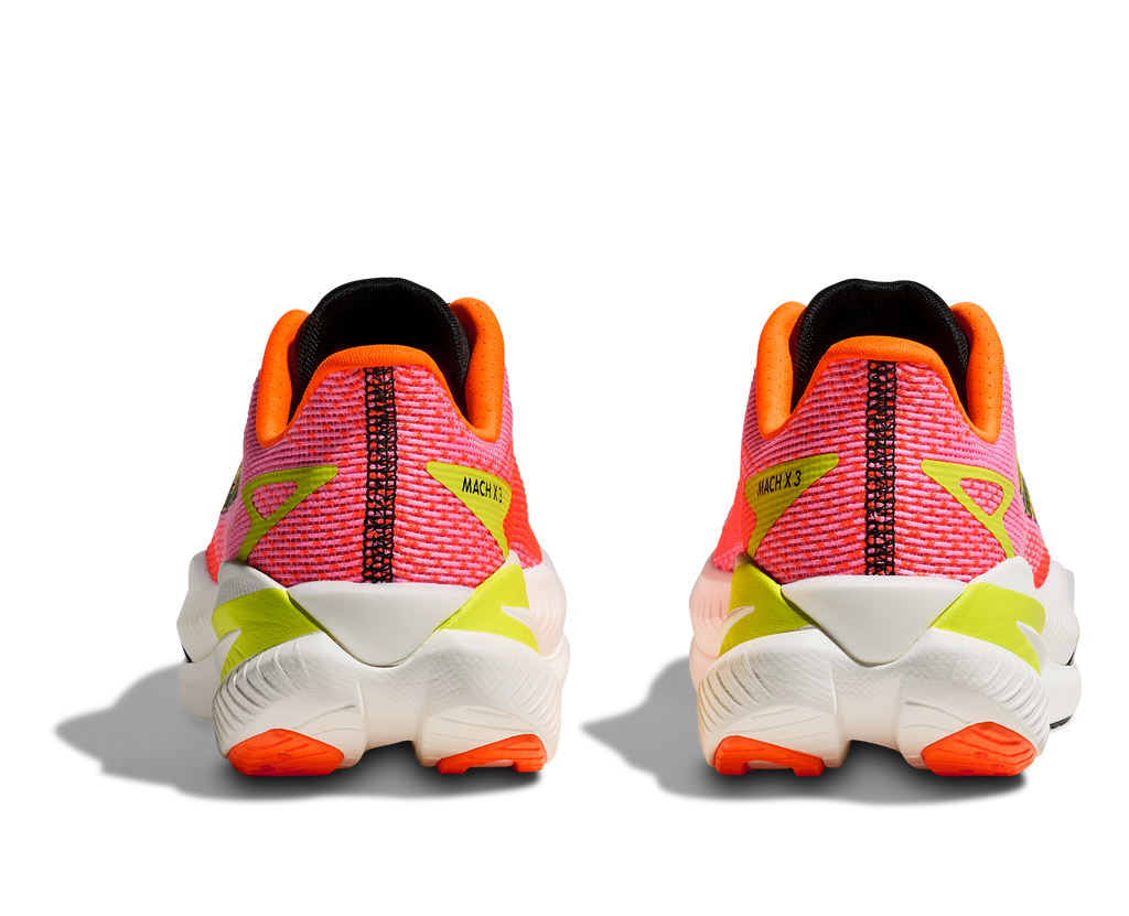 HOKA Women's Mach X 3 - NEON ROSE / NEON TANGERINE