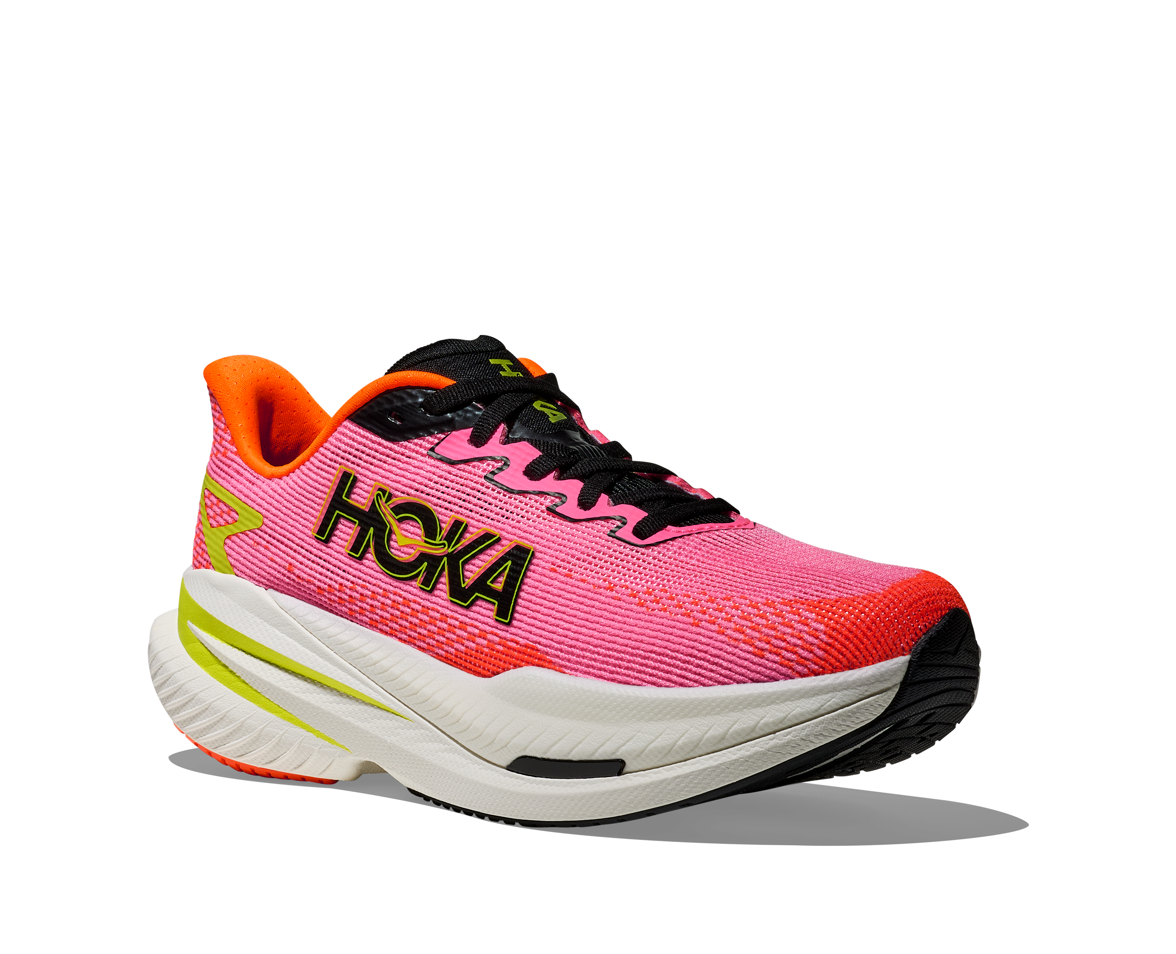 HOKA Women's Mach X 3 - NEON ROSE / NEON TANGERINE