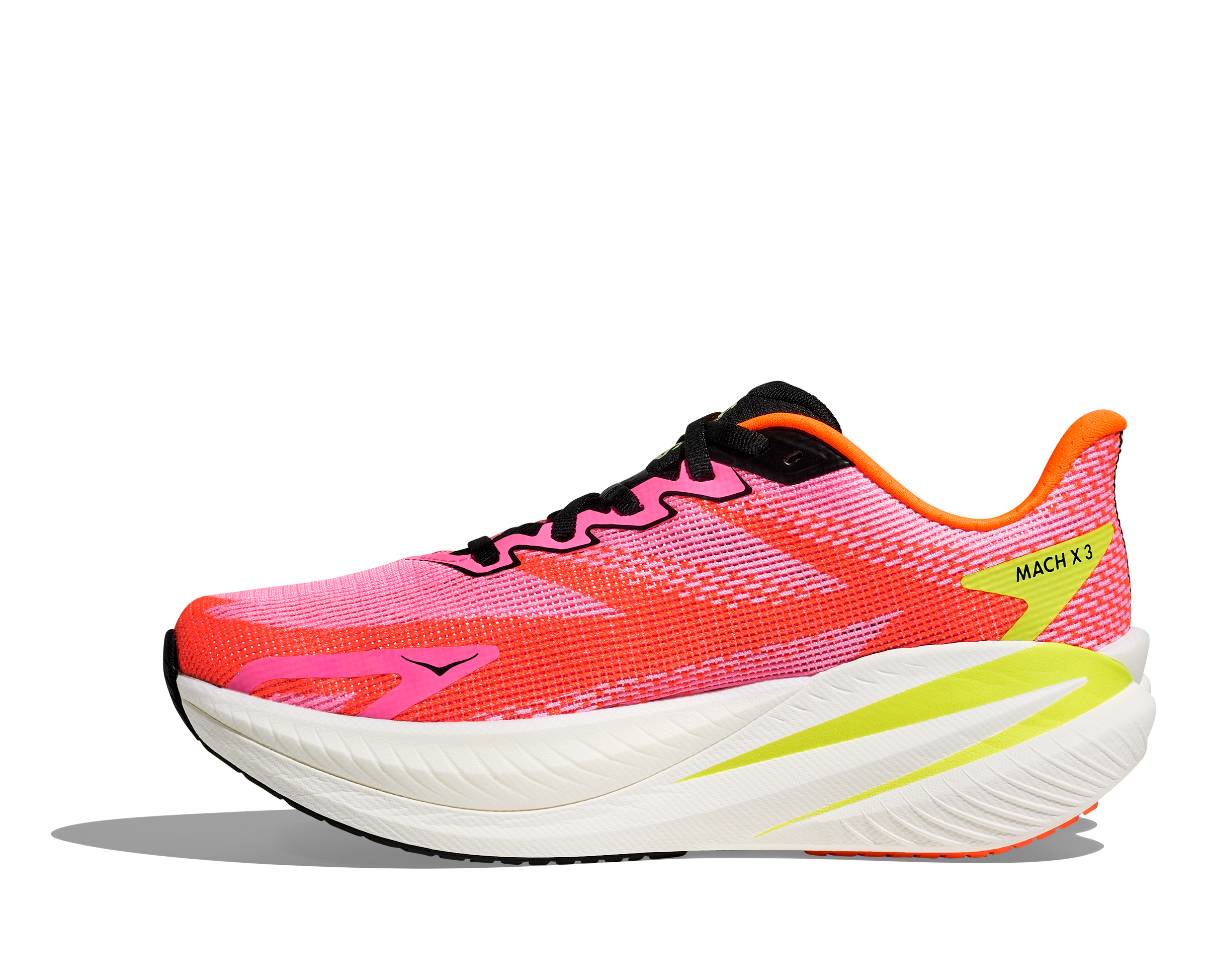 HOKA Women's Mach X 3 - NEON ROSE / NEON TANGERINE