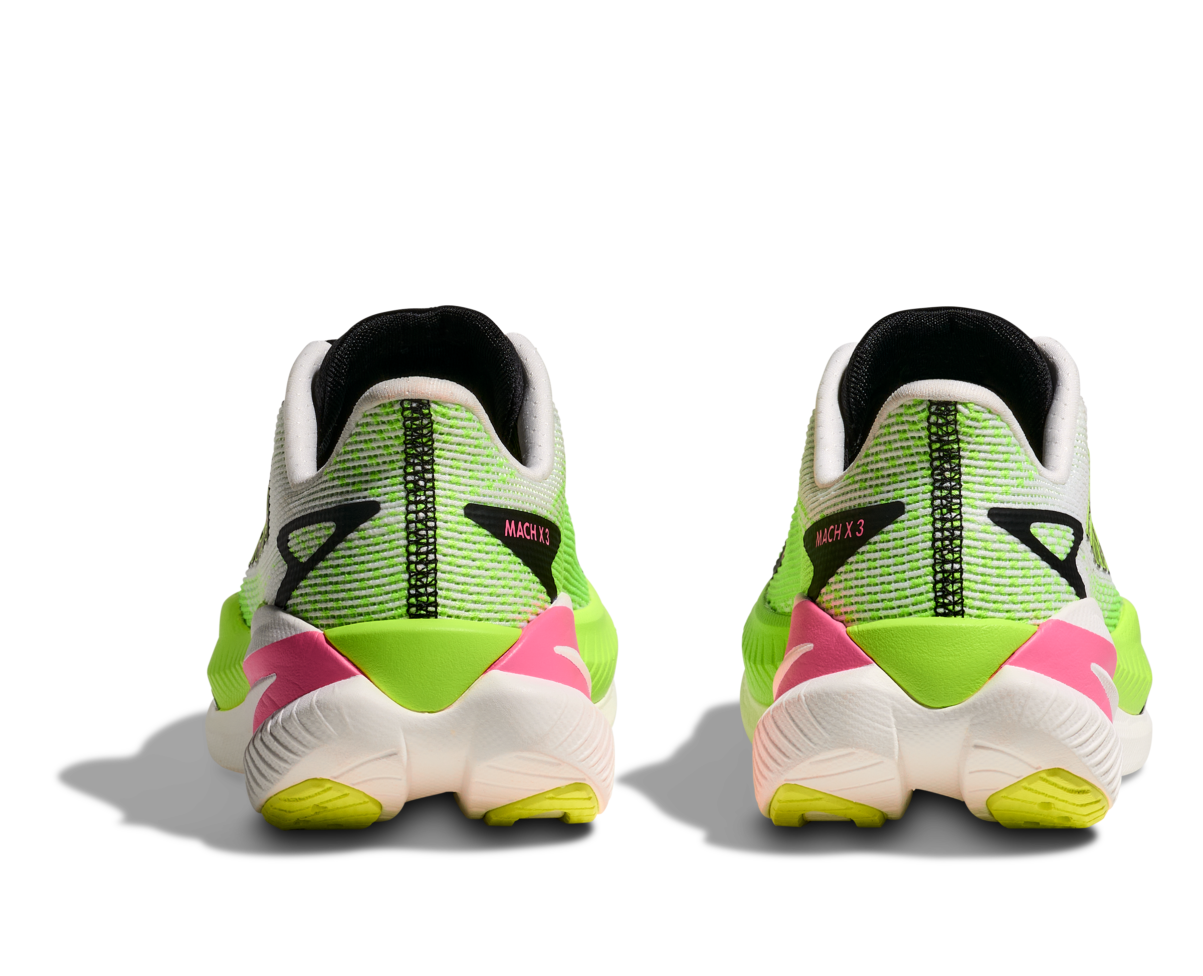 HOKA Women's Mach X 3 - WHITE / NEON LIME