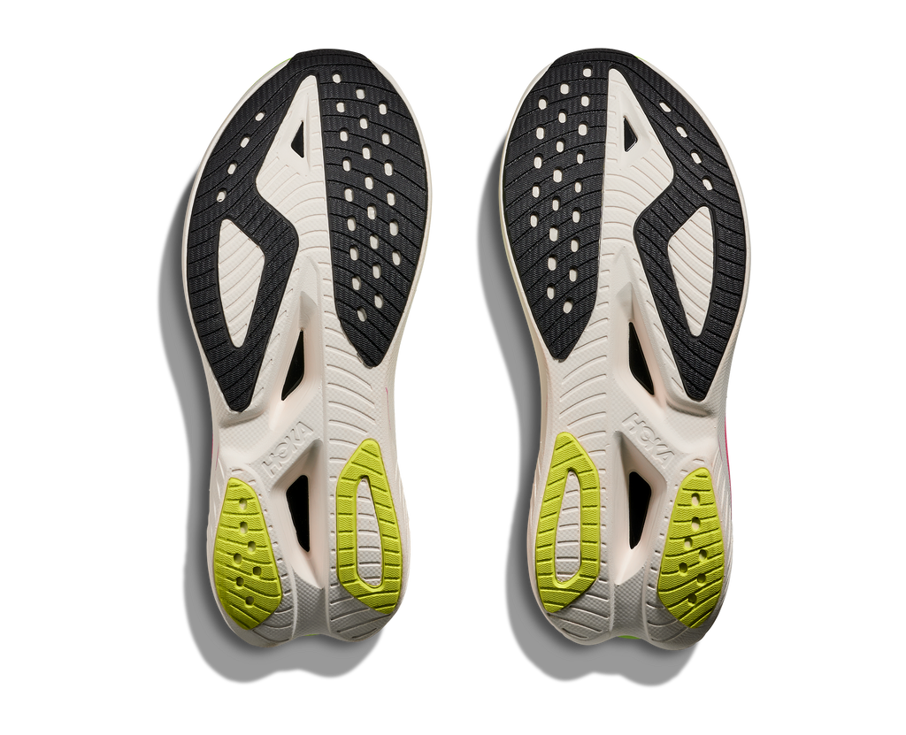 HOKA Women's Mach X 3 - WHITE / NEON LIME