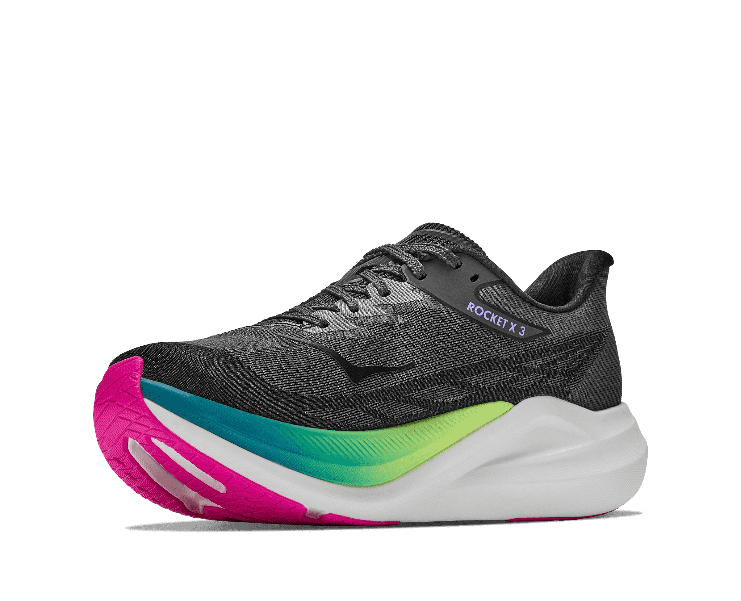 HOKA Unisex Rocket X 3 - BLACK / NEON NEBULA