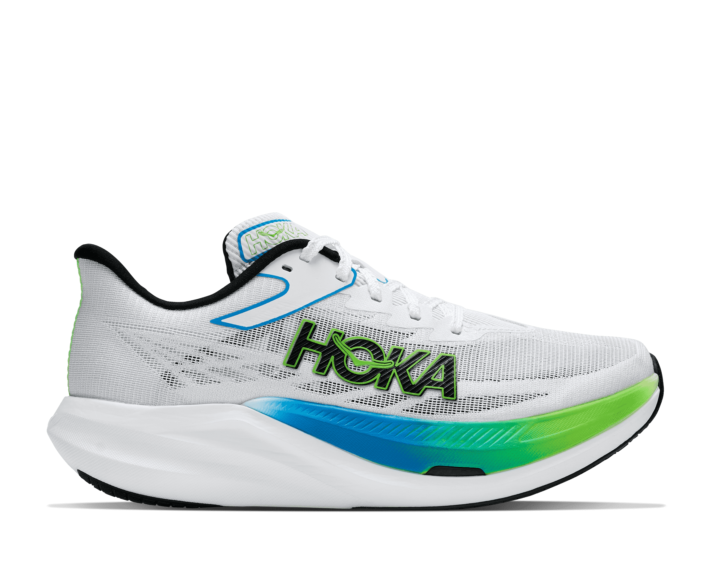 HOKA Unisex Rocket X 3 - FROST / ELECTRIC LIME