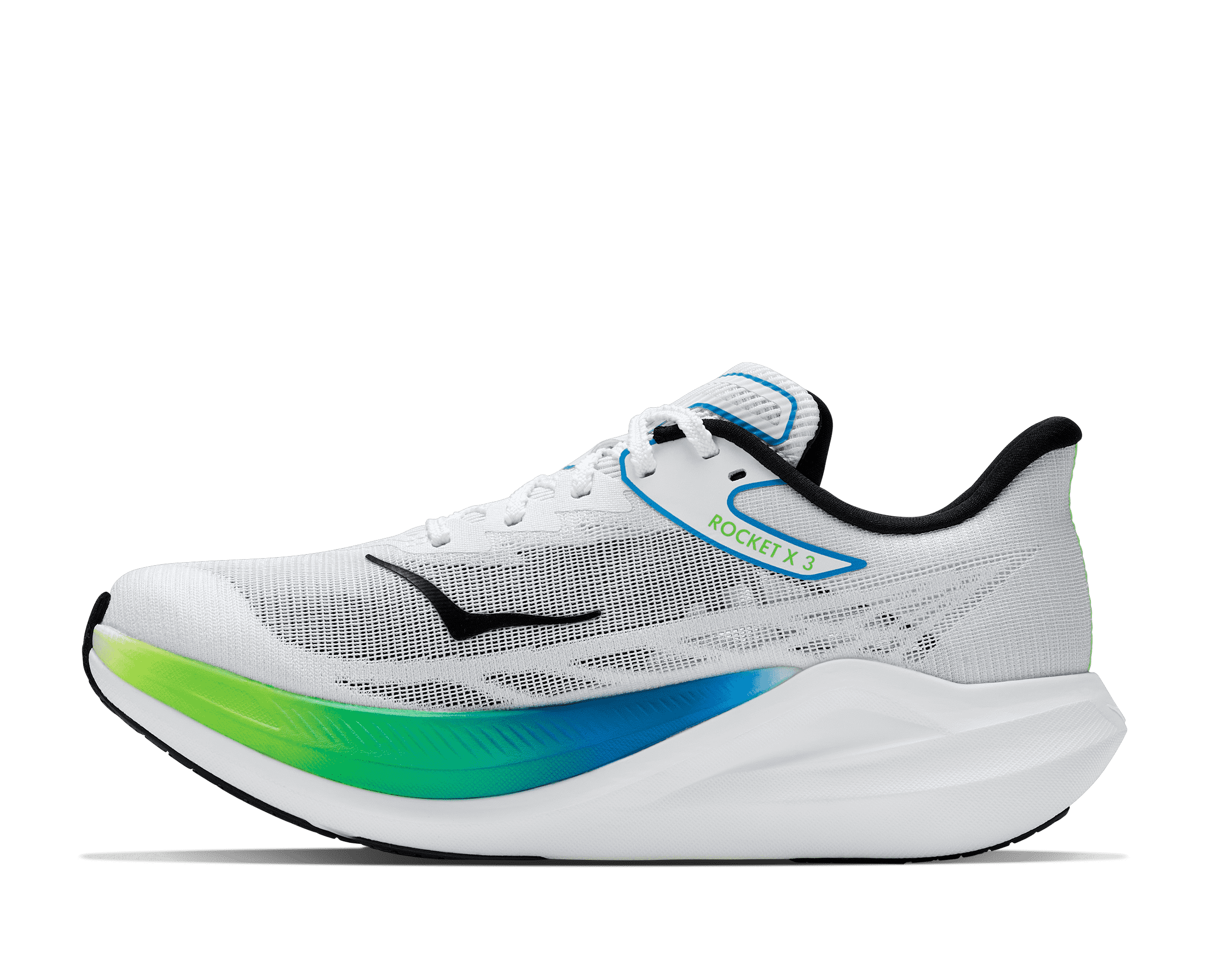 HOKA Unisex Rocket X 3 - FROST / ELECTRIC LIME