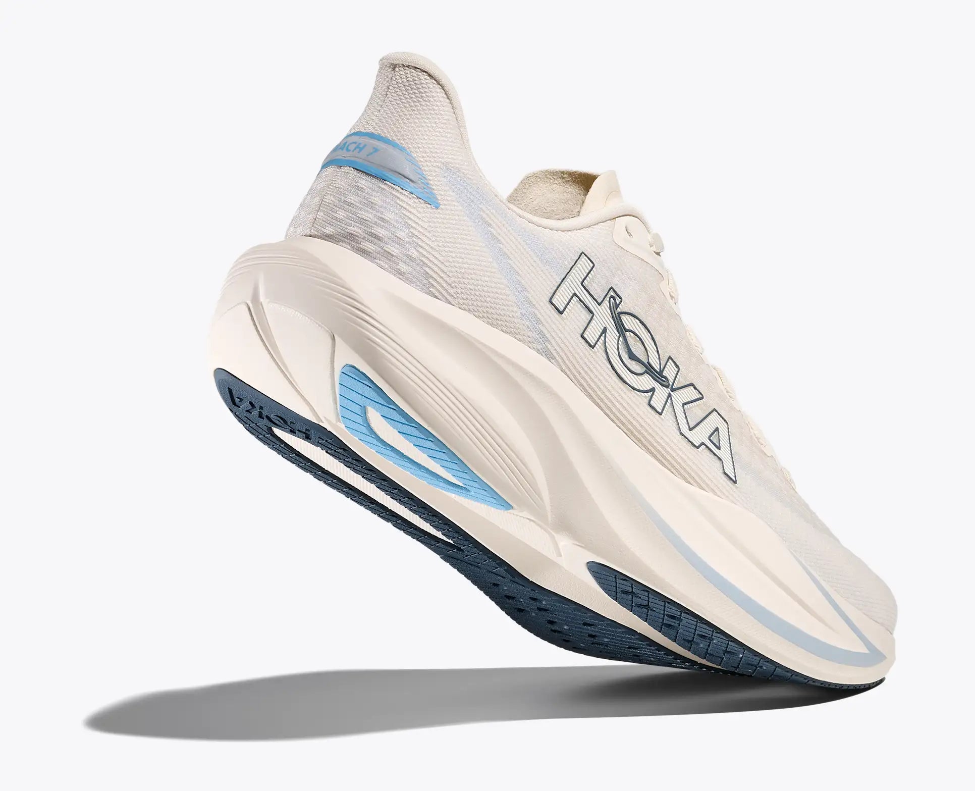 HOKA Men's Mach 7 - ALABASTER / SOARING BLUE (Wide)