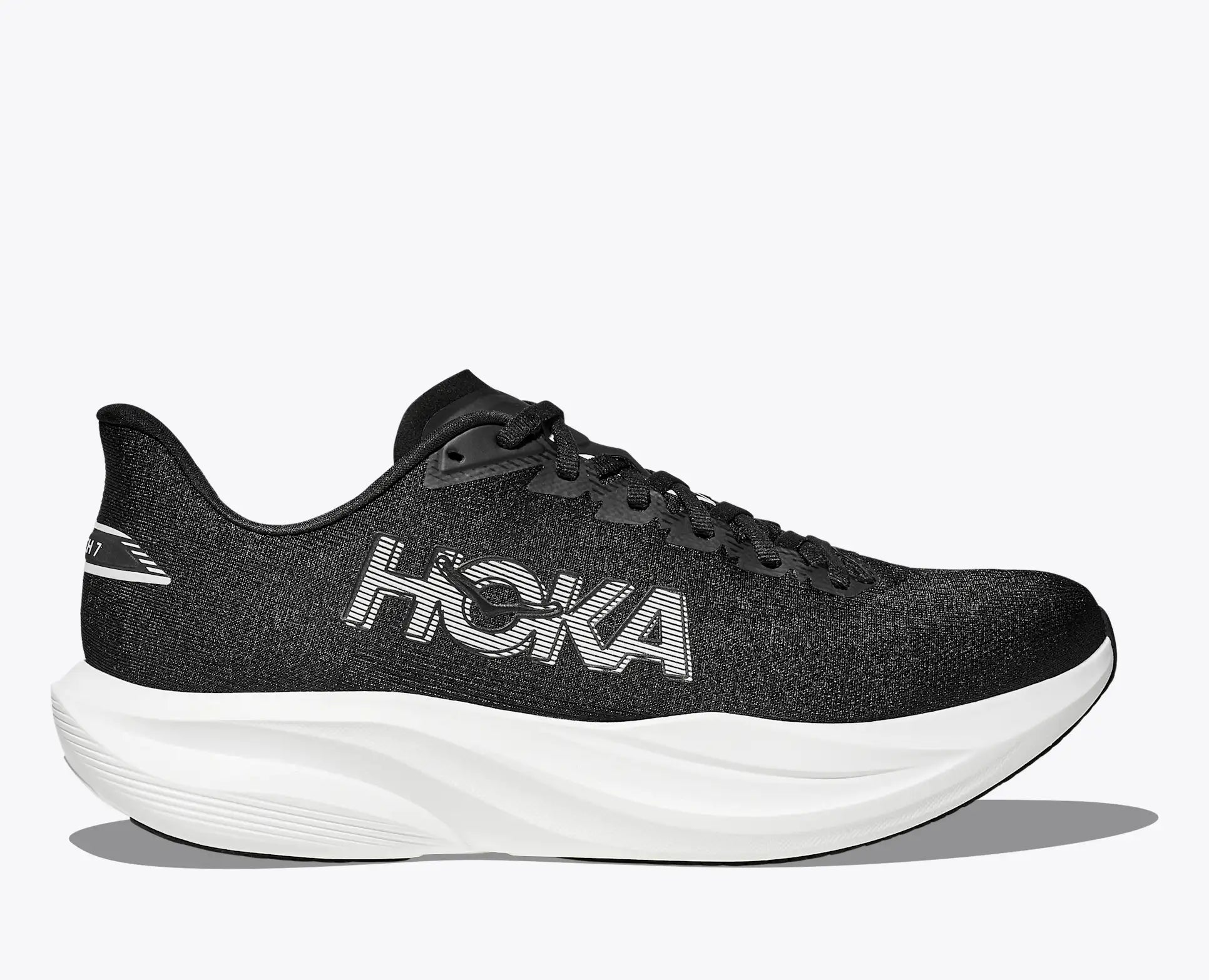 HOKA Men's Mach 7 - BLACK / WHITE (Wide)