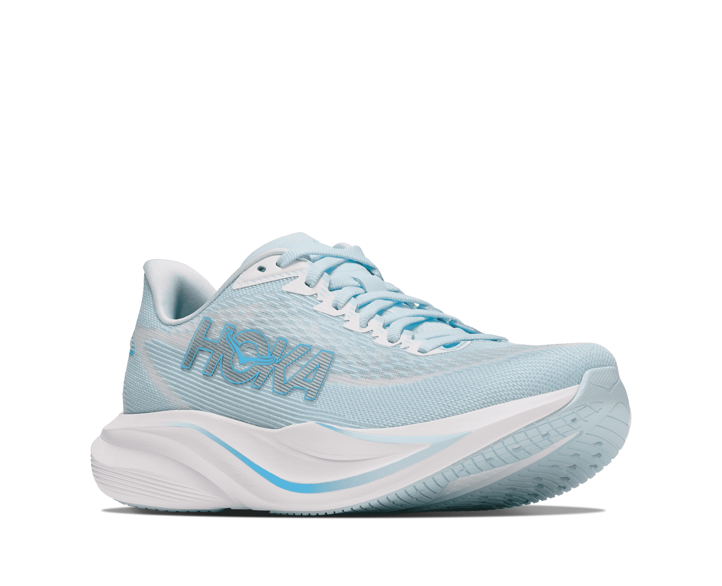 HOKA Women's Mach 7 - GLIMMERING BLUE / FROST (Wide)