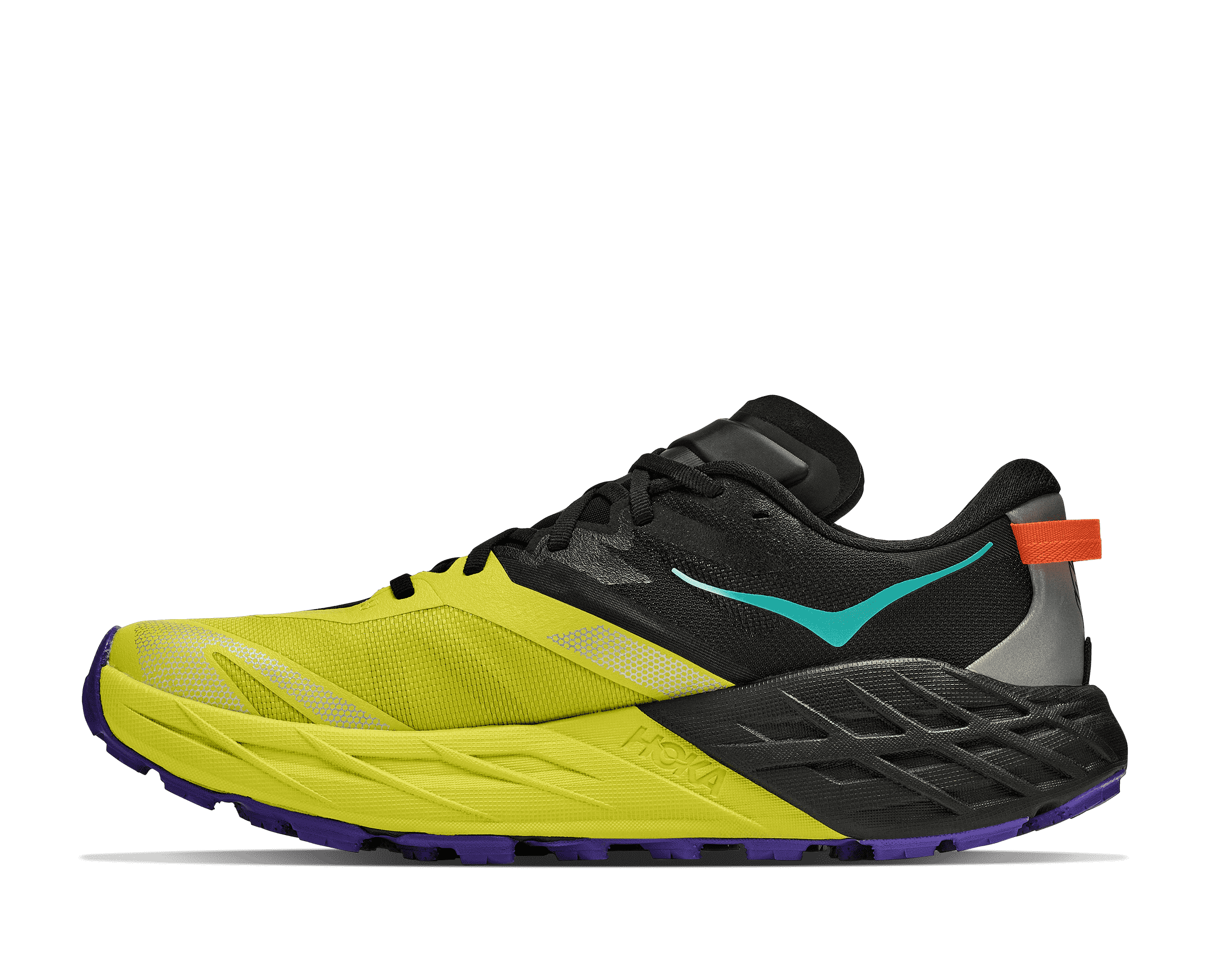 HOKA Men's Speedgoat 7 - BLACK / HOKA CITRUS