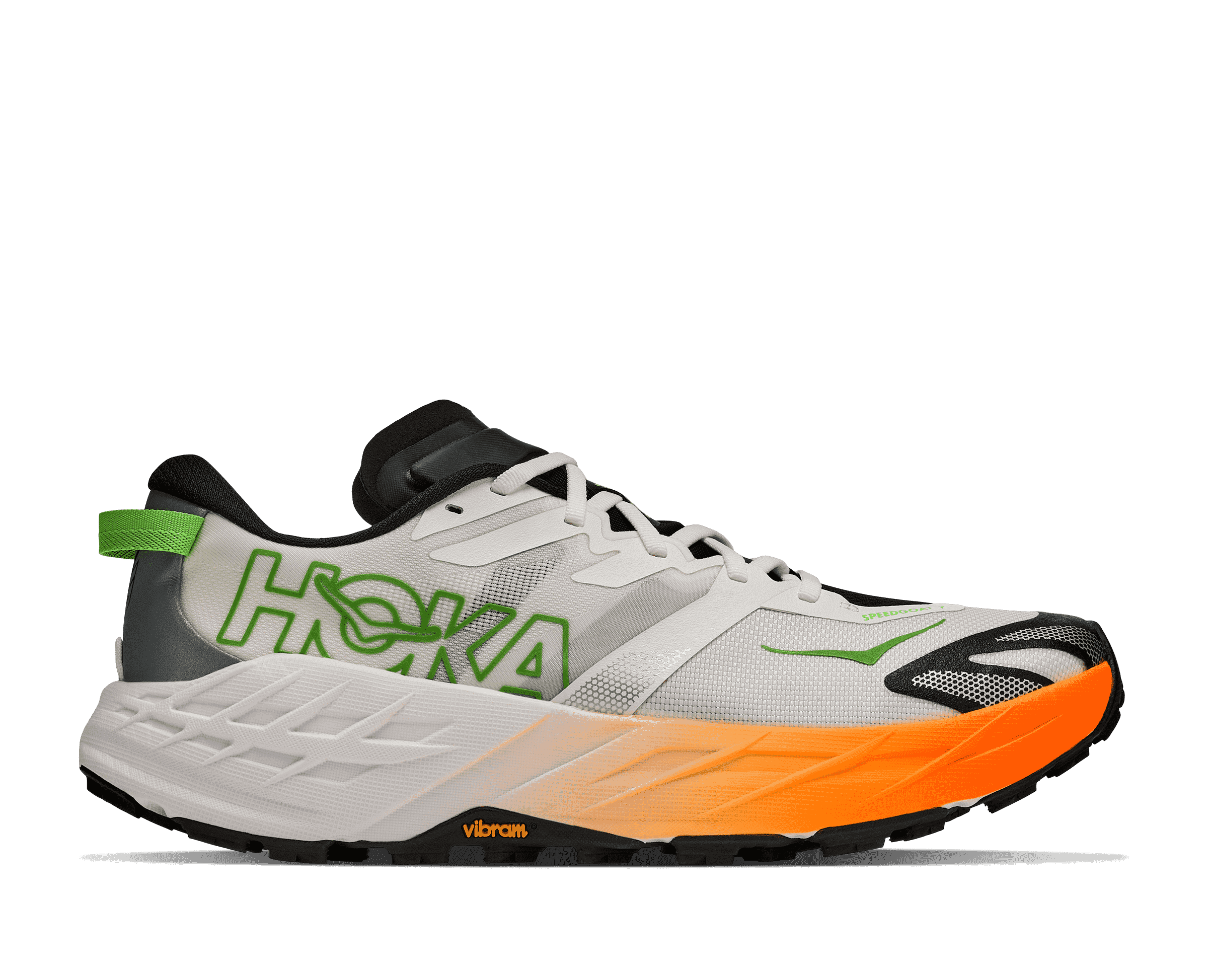 HOKA Men's Speedgoat 7 - FROST / NEON TANGERINE