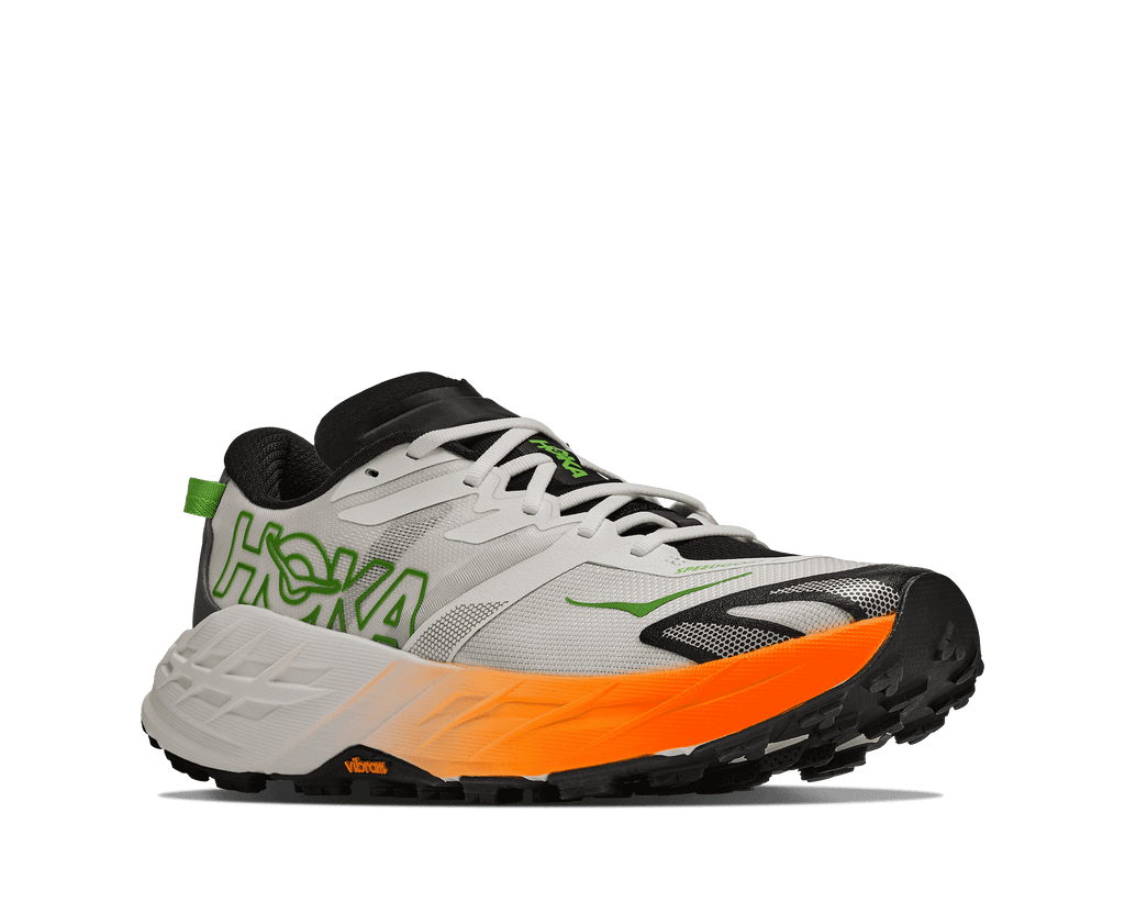HOKA Men's Speedgoat 7 - FROST / NEON TANGERINE