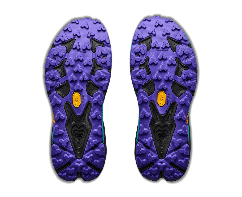 HOKA Women's Speedgoat 7 - BLACK / ELECTRIC AQUA