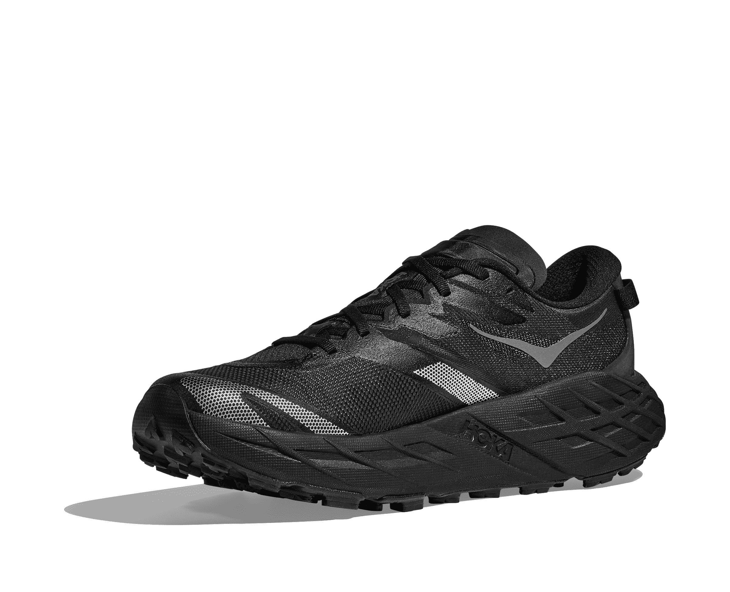 HOKA Men's Speedgoat 7 - BLACK / OUTER ORBIT (Wide)
