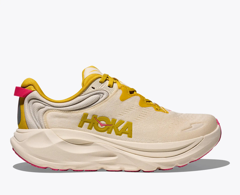 HOKA Women's Gaviota 6 - BIRCH / YELLOW GOLD (Wide)